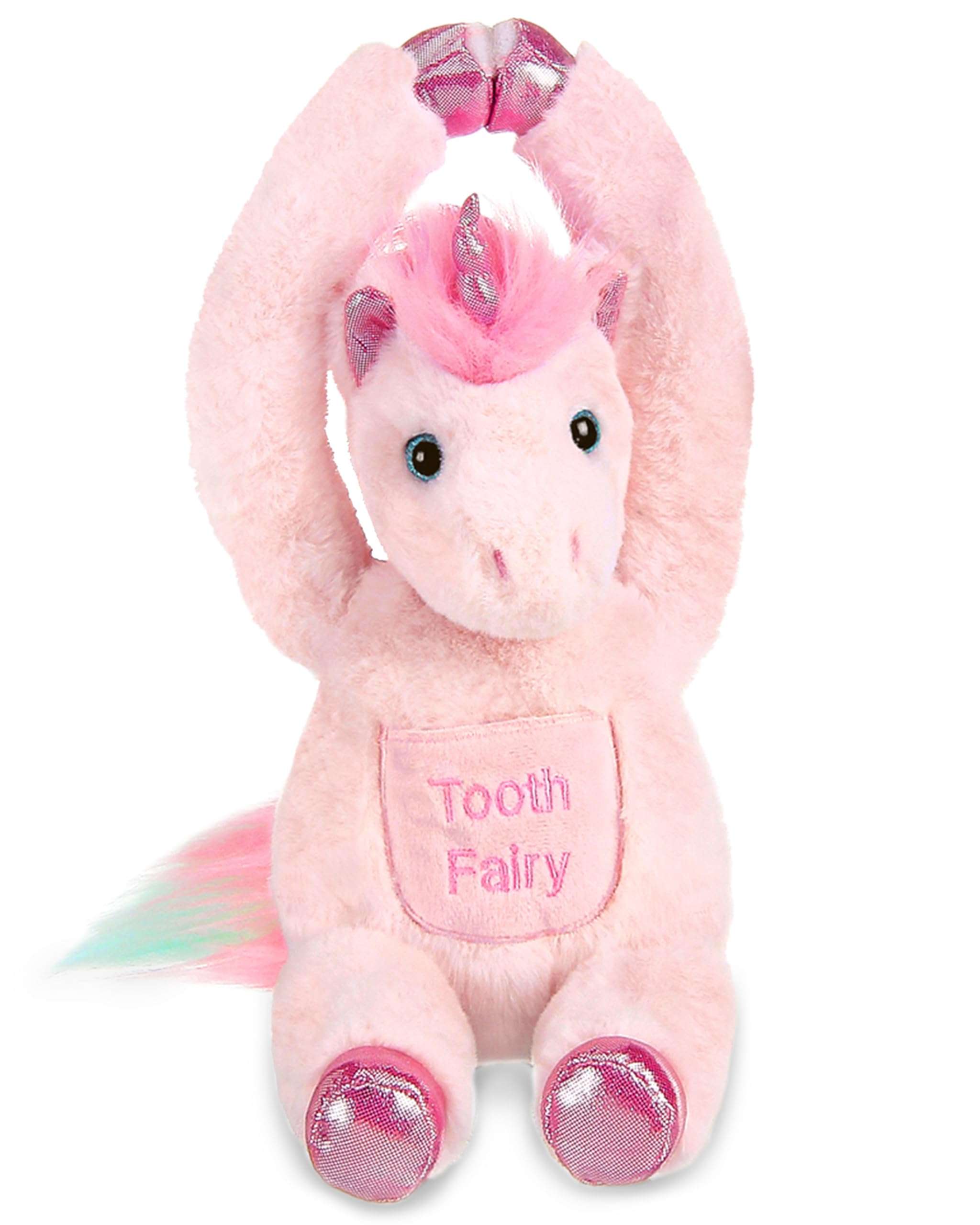 Bearington Lil' Shimmers The Pink Unicorn Plush, 12 Inch Tooth Fairy Stuffed Animal 1
