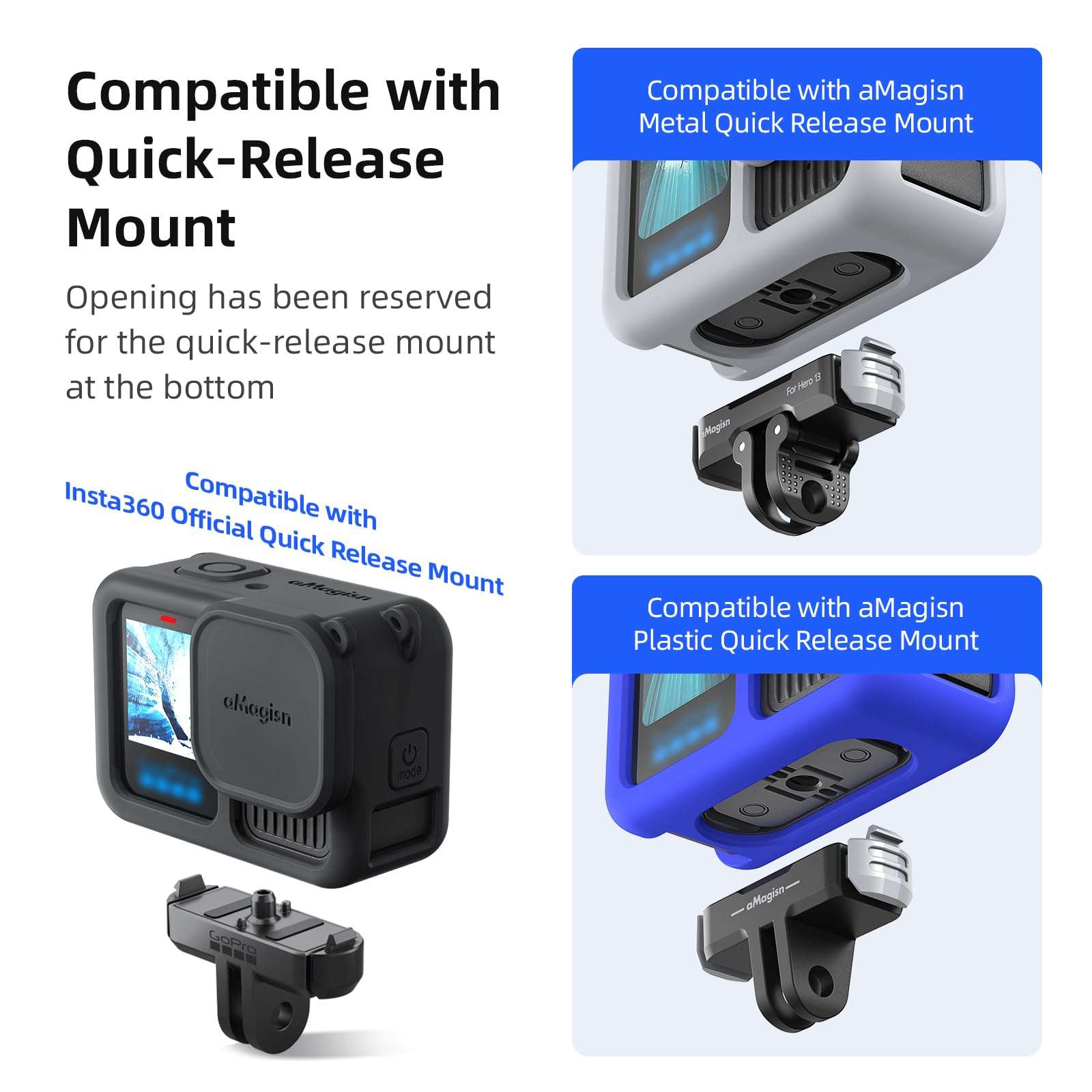 Aovee Silicone Protective Case Cover,Screen and Lens Protector for GoPro Hero 13 (Black) 5