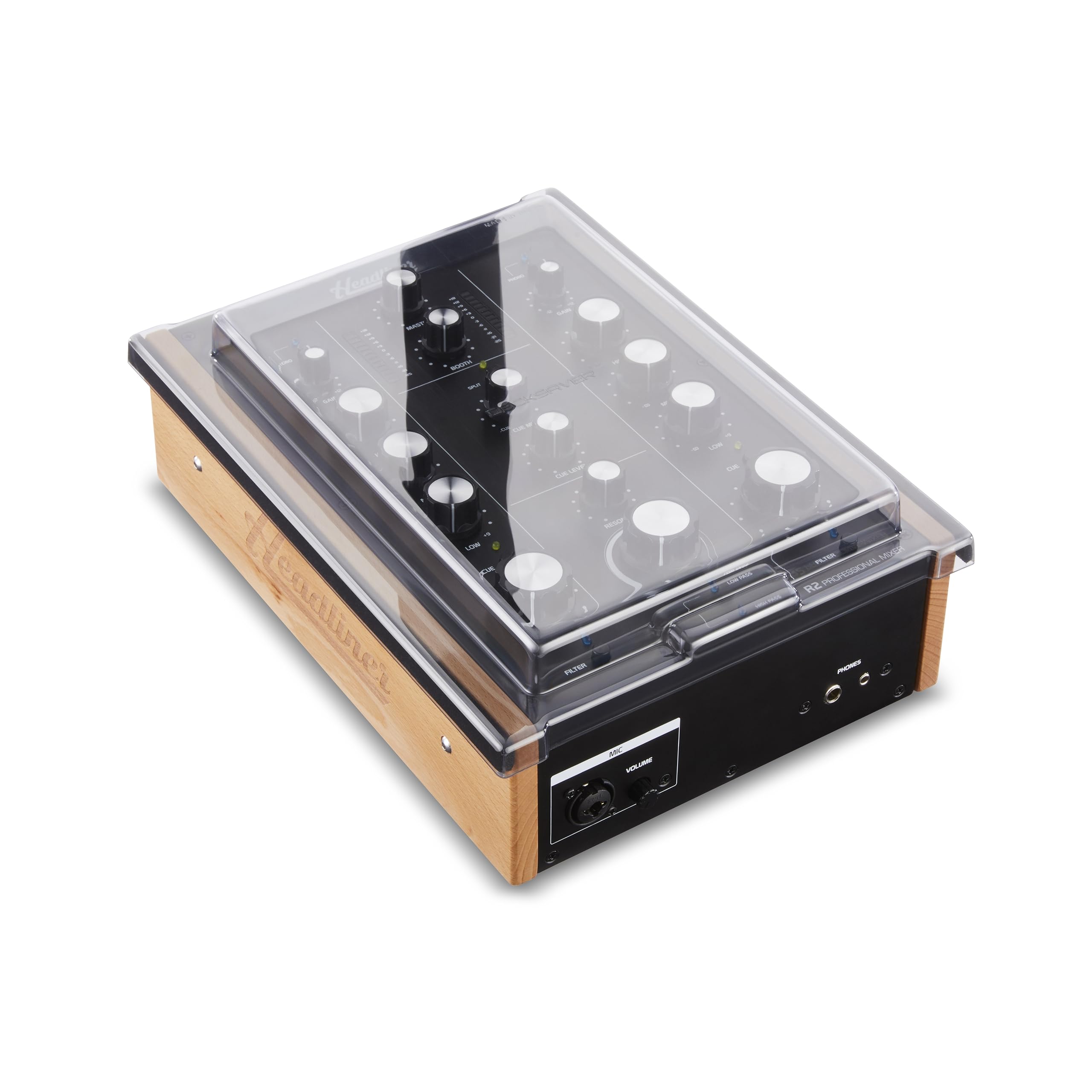 Decksaver Super Strong Polycarbonate Custom Fit Cover Compatible with Headliner R2 Rotary DJ Mixer, DJ Equipment Dust Cover for Travel and Everyday Protection