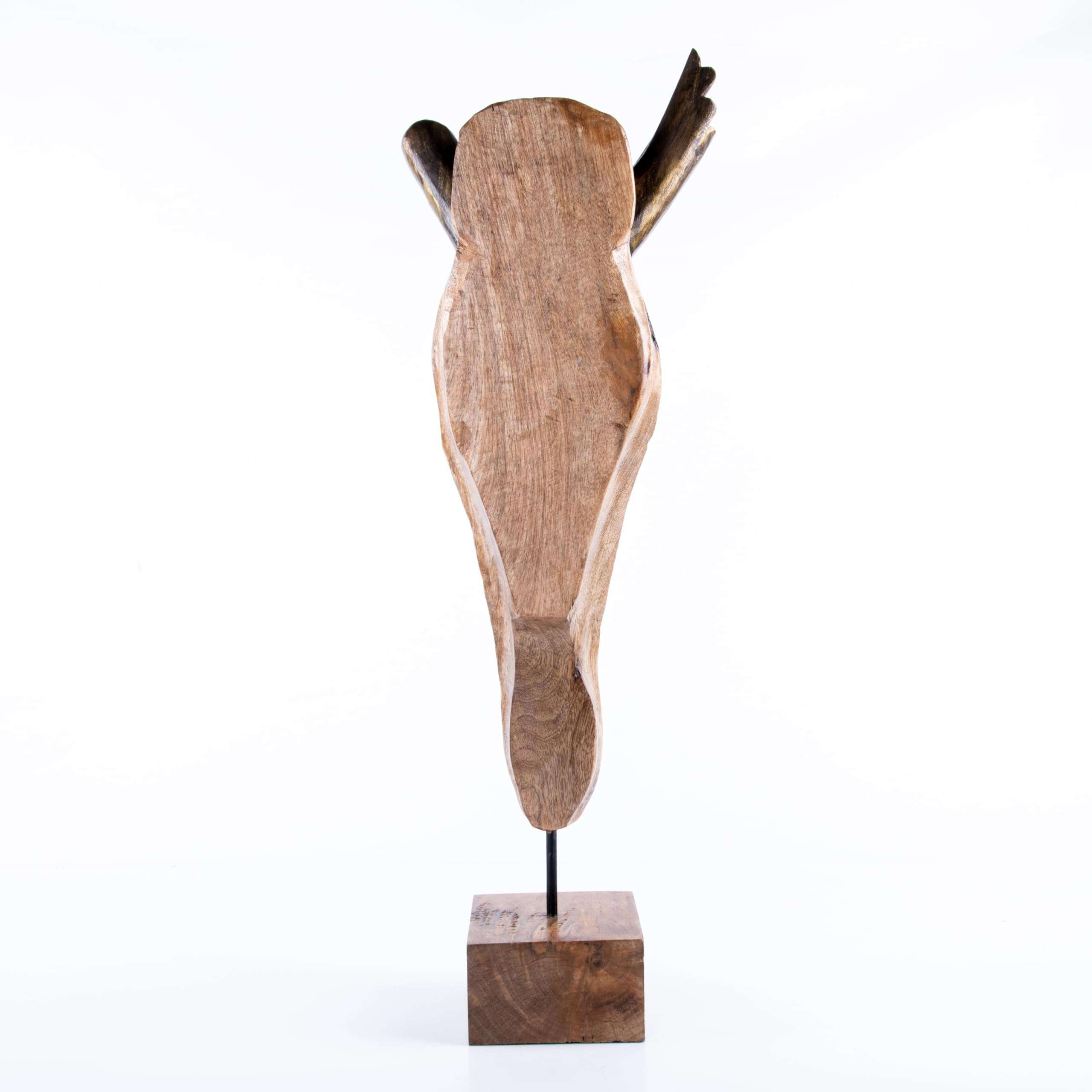 Exotic Wooden Glossy Finish Hand Crafted Wall Mount Table Stand Animal Skull with Horn Accent Home D�cor, 30 cm Sculpture Figurine (Diablo Skull) 6