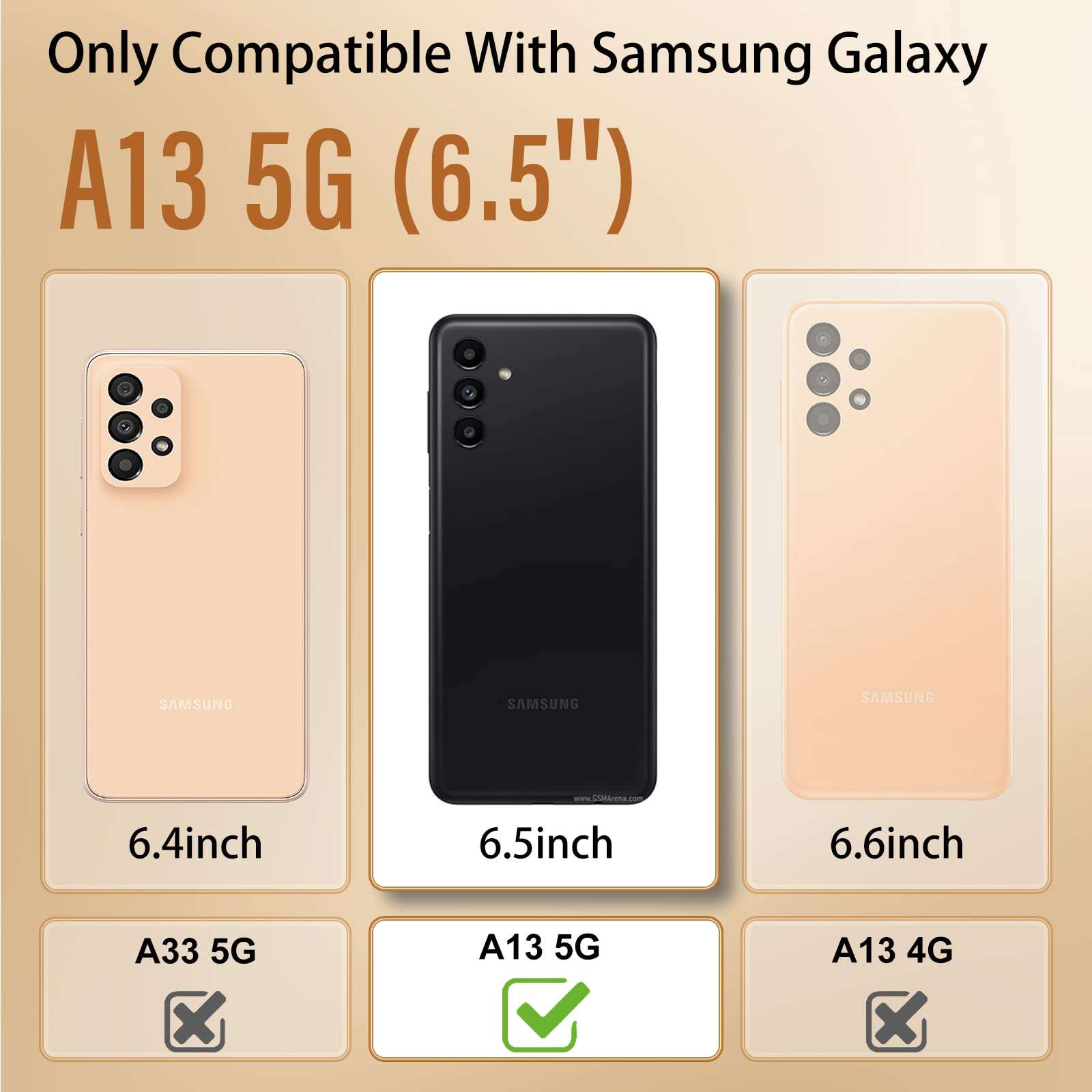 Buleens for Galaxy A13 5G Case with Metal Perfume Bottle Mirror Stand, Cute Women Girly Heart Cases for Samsung Galaxy A13 5G Case, Elegant Luxury Phone Cover for Samsung A13 5G Case 6.5'' Brown 2