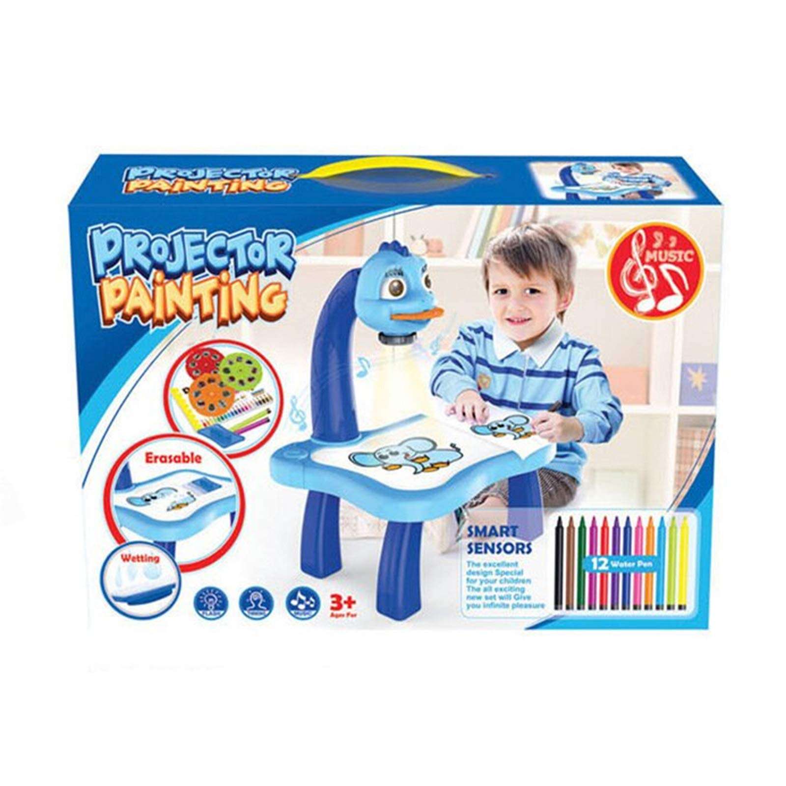 YWILLINK Kids Drawing Projector Table, Projecting Images to Help Kids Trace and Draw, Child Learning Painting Desk with Smart Projector with Light Music, ducational Toys for Boys and Girls 3