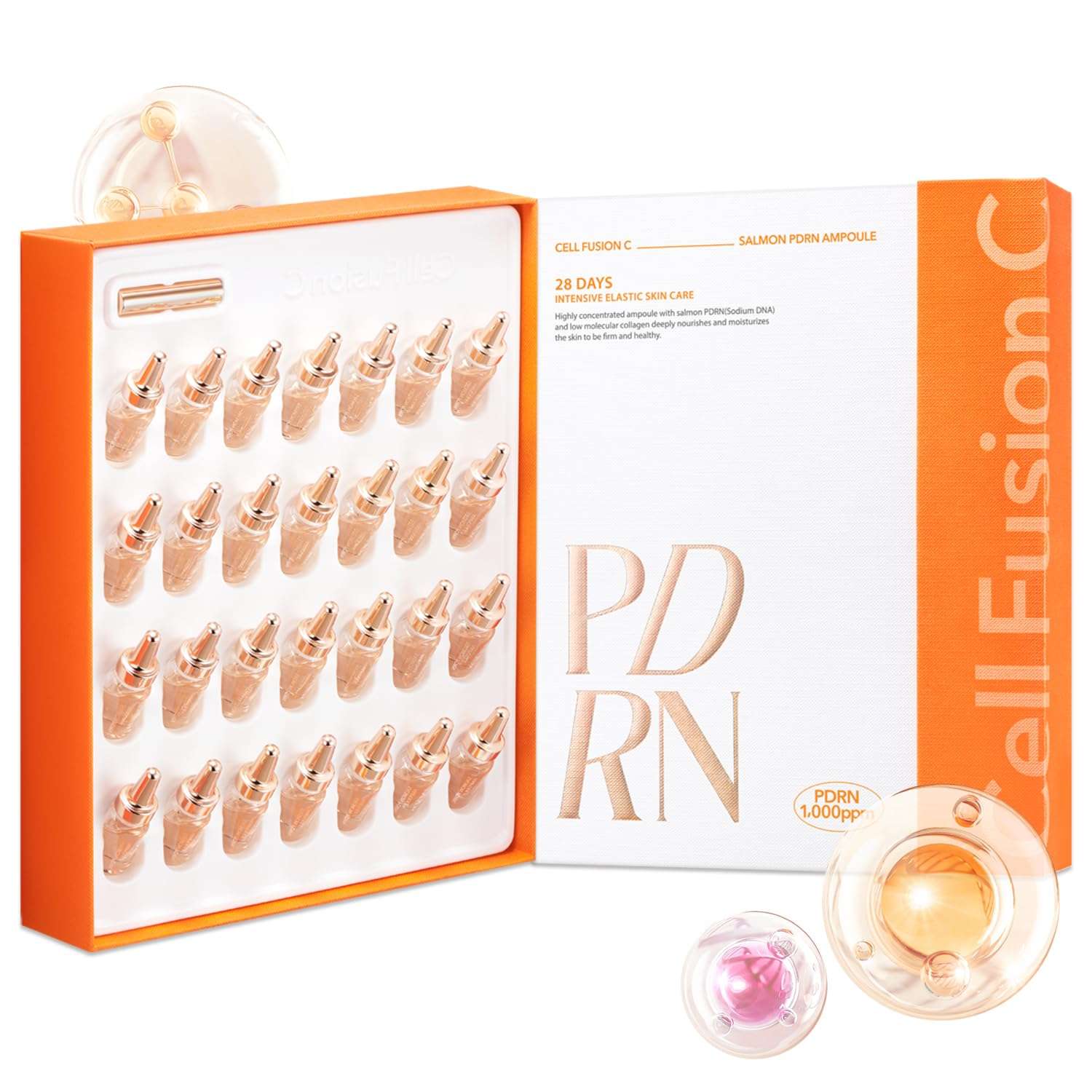 Dermanex Cell Fusion C Salmon DN Ampoule 28 days (100% Authentic) PDRN Moisture Skincare Gift Set- Korean Skincare Luxury Premium High-end Hydrating Anti Aging Serum 1