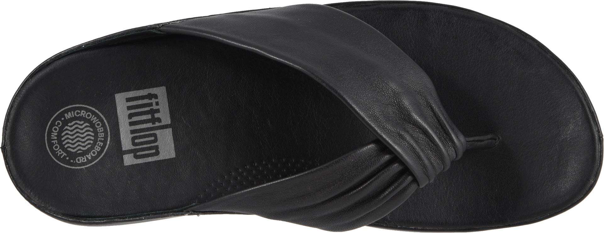 Fit Flop Women's Twiss-Leather Black Fashion Sandals-5 UK (38 EU) (7 US) (V16-001) 3