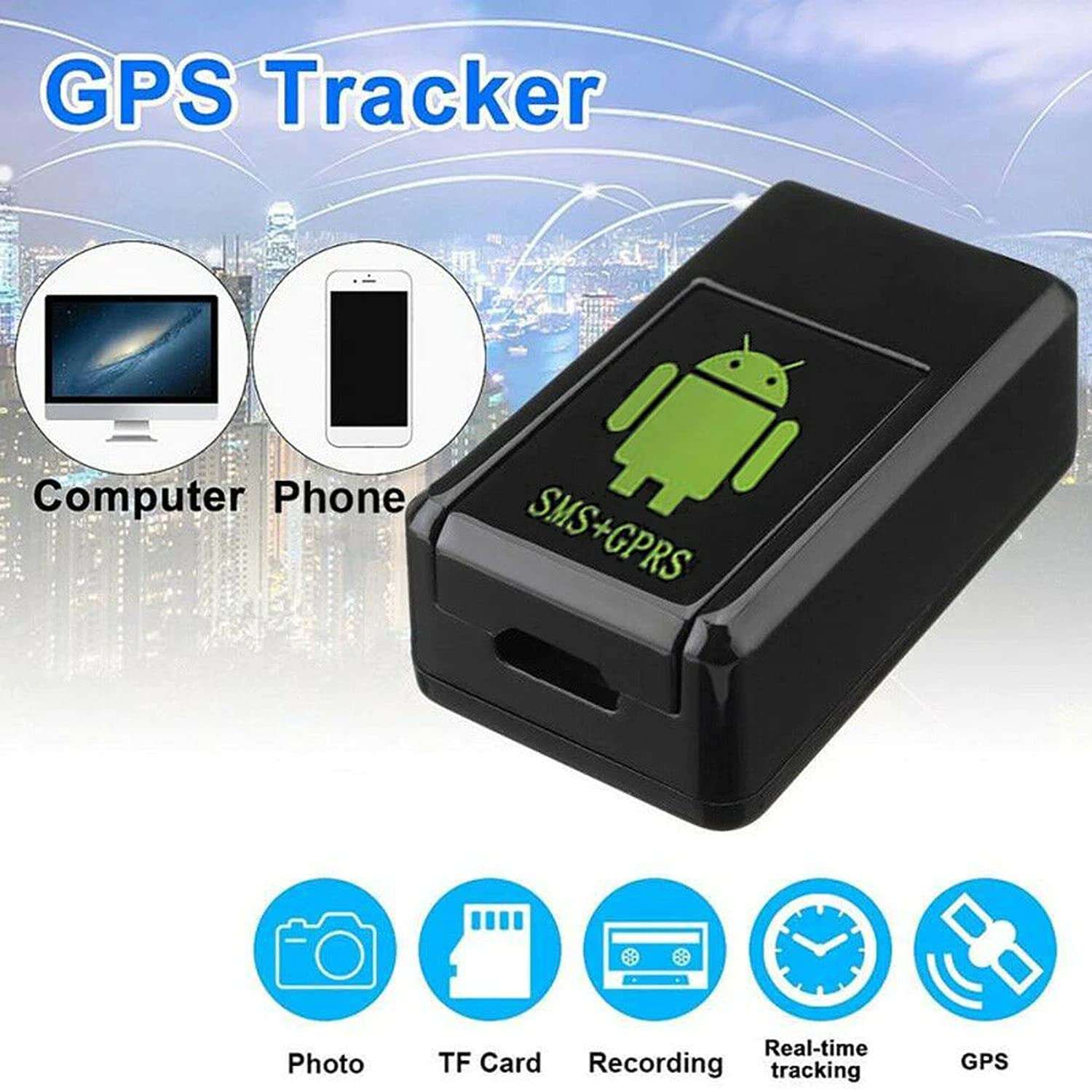 GPS Tracker GF-08 Taking Locator Mini Car GPS Locator Real Time Tracker GSM/GPRS/GPS Network Safety Anti-Lost Tracker Locator Device GSM Listening Device 3