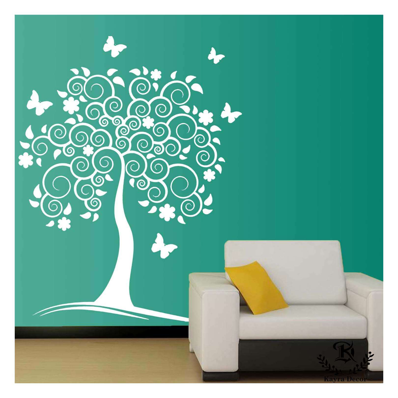 Kayra Decor Large Size Stunning Tree Wall Design Stencils for Wall Painting and Home Wall Decoration – Suitable for Room Decor and Craft (46" x 57" Inch) (KHSNT420) 4