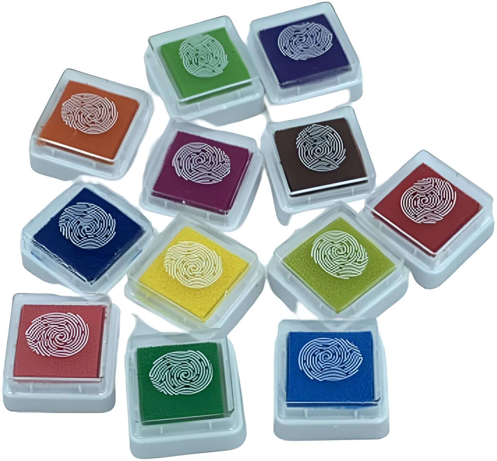 VINTAGER Stamp Pads, Craft Ink Pad Stamps for Rubber Stamps, Paper, Scrapbooking, Wood Fabric, Best Gift for Kids (Pack of 12) 1