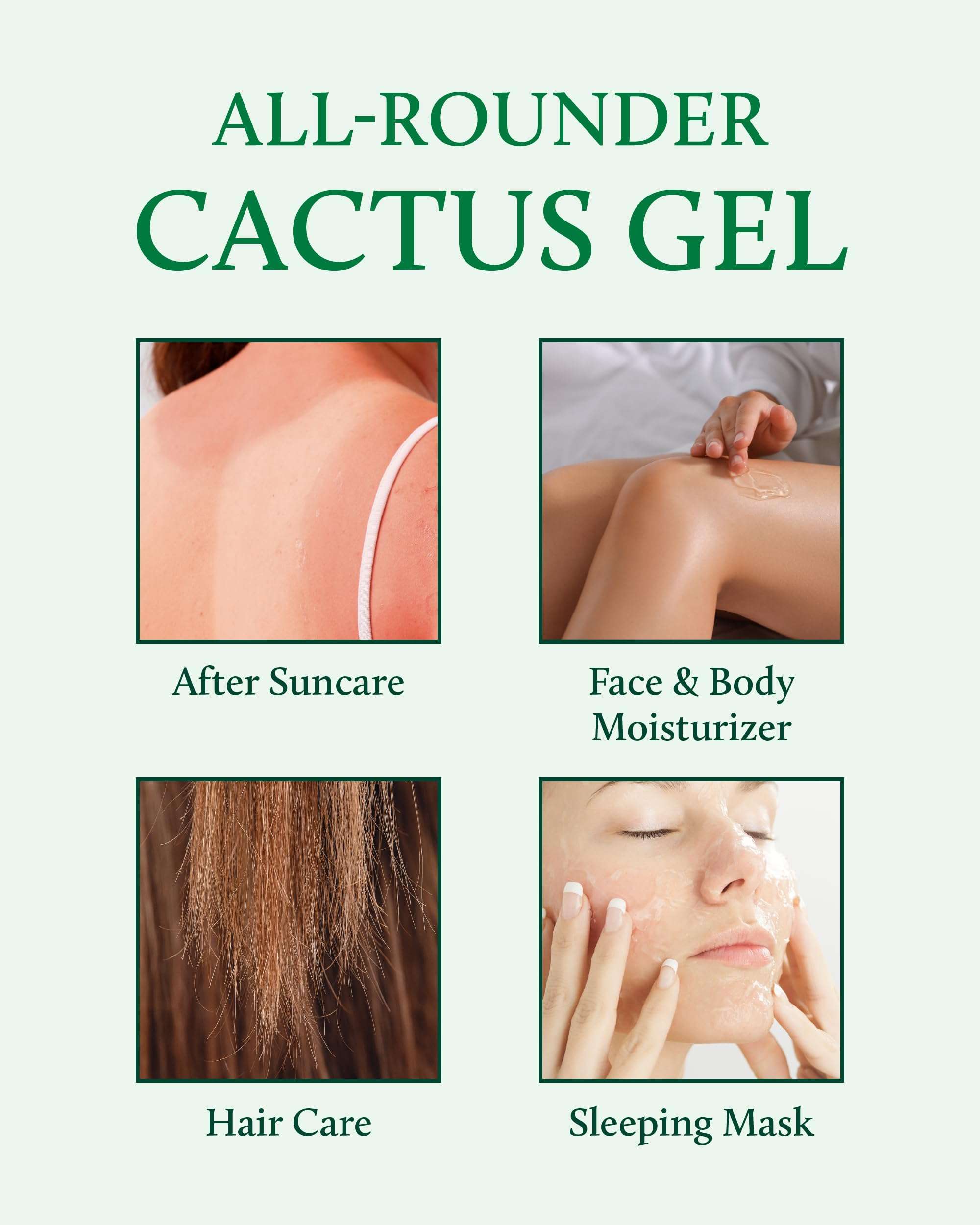 YADAH Cactus Soothing Gel 8.45fl oz & Camellia Red Youth Serum 1.01fl oz - Vegan Sunburn Relief, Calm, Cool & Soothe Irritated Skin Korean Skin Care - Wrinkle care Hydratin & Firming care Facial Serum 6