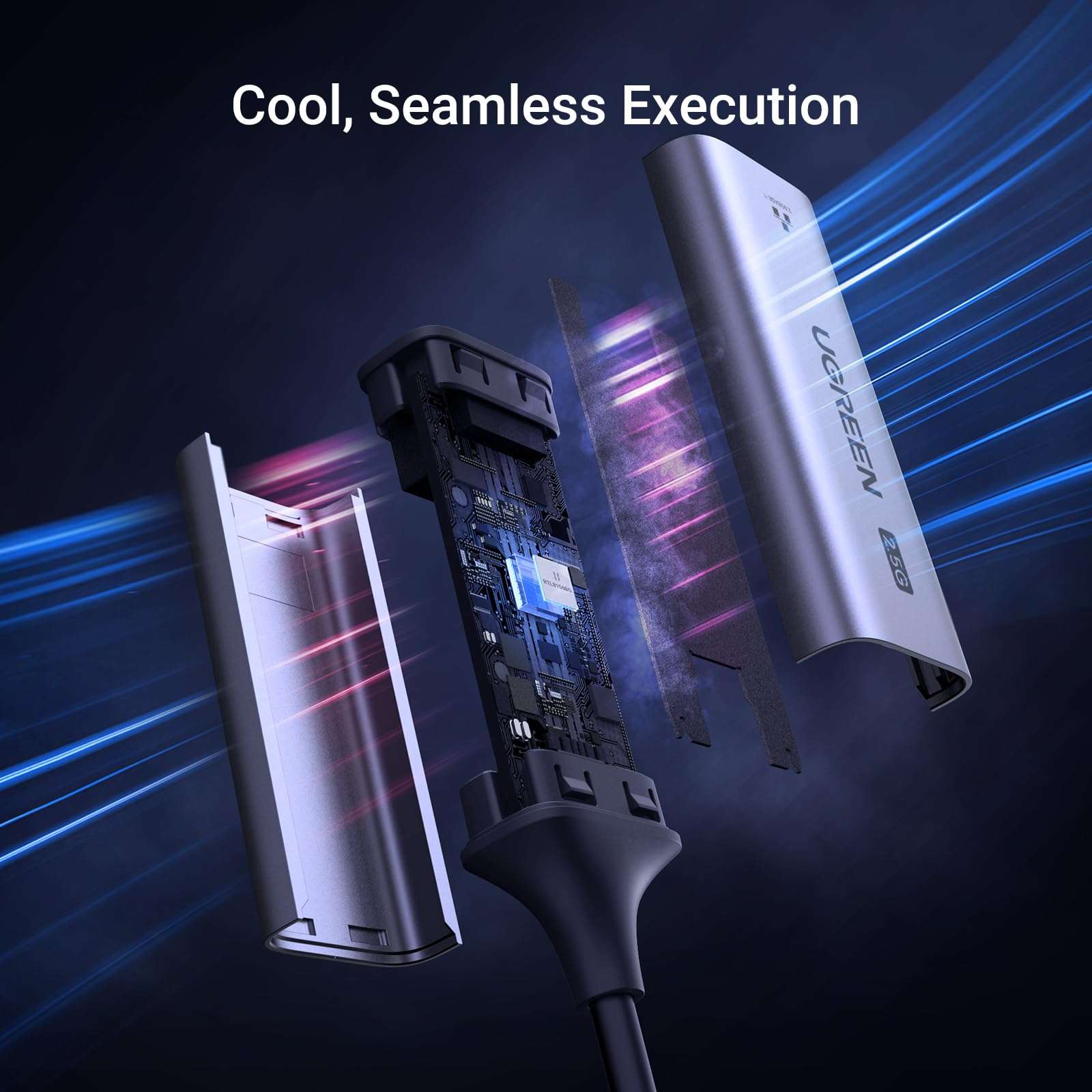 UGREEN USB C to Ethernet Adapter 2.5Gb Bundle with USB to Ethernet Adapter 1Gb 6