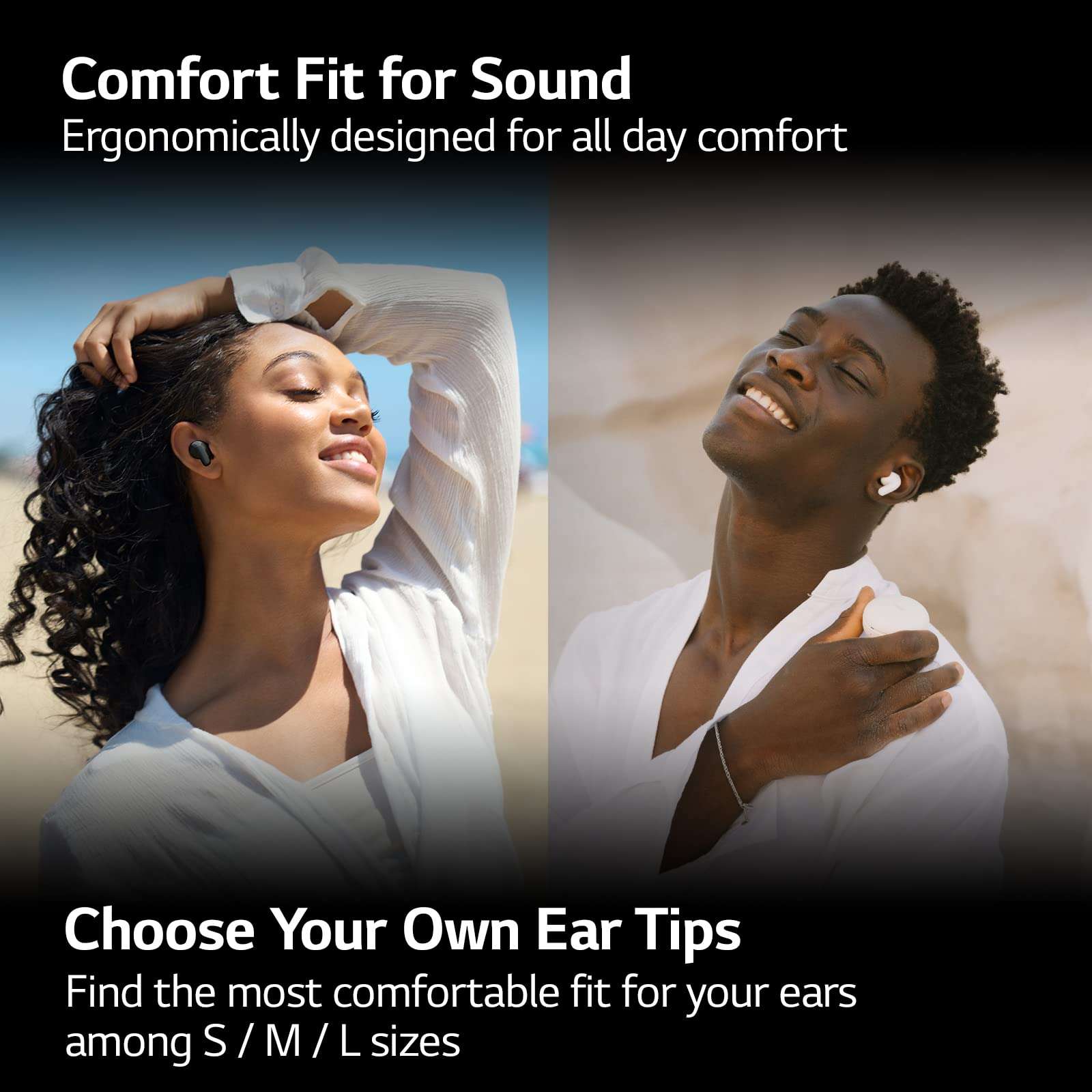 LG Tone Free T60Q - Hybrid Active Noise Cancelling True Wireless Bluetooth Uvnano+ Earbuds 3