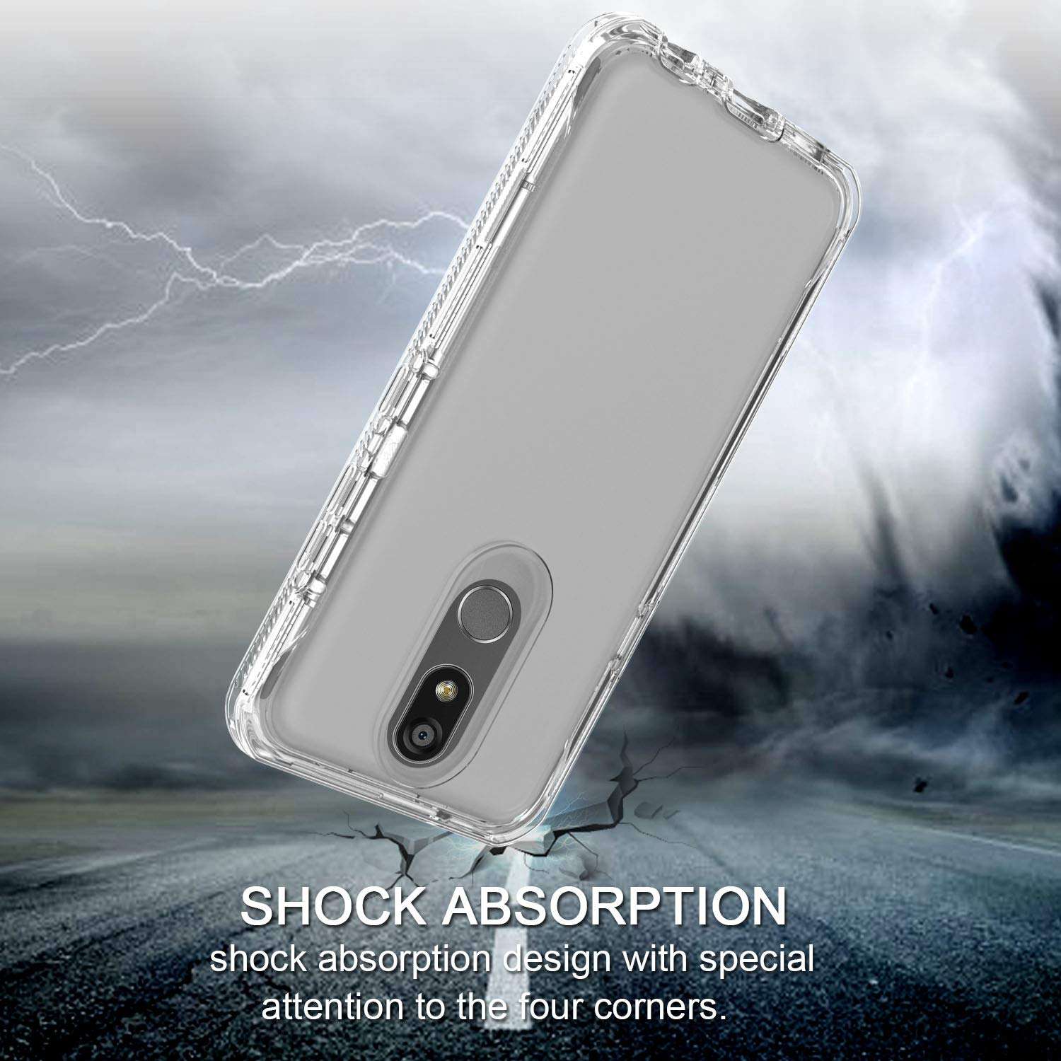 Leptech Case for LG K40 LMX420, Transparent Series Designed for LG K12 Plus Case, LG X4 2019 Case, LG Solo LTE Case, LG Harmony 3 Case with Screen Protector (Clear) 5