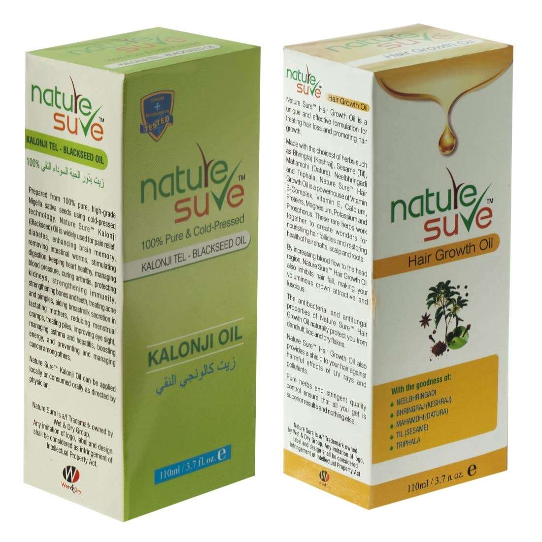 Nature Sure Combo Pack of Kalonji and Hair Growth Oil (100 +100 ml) 1