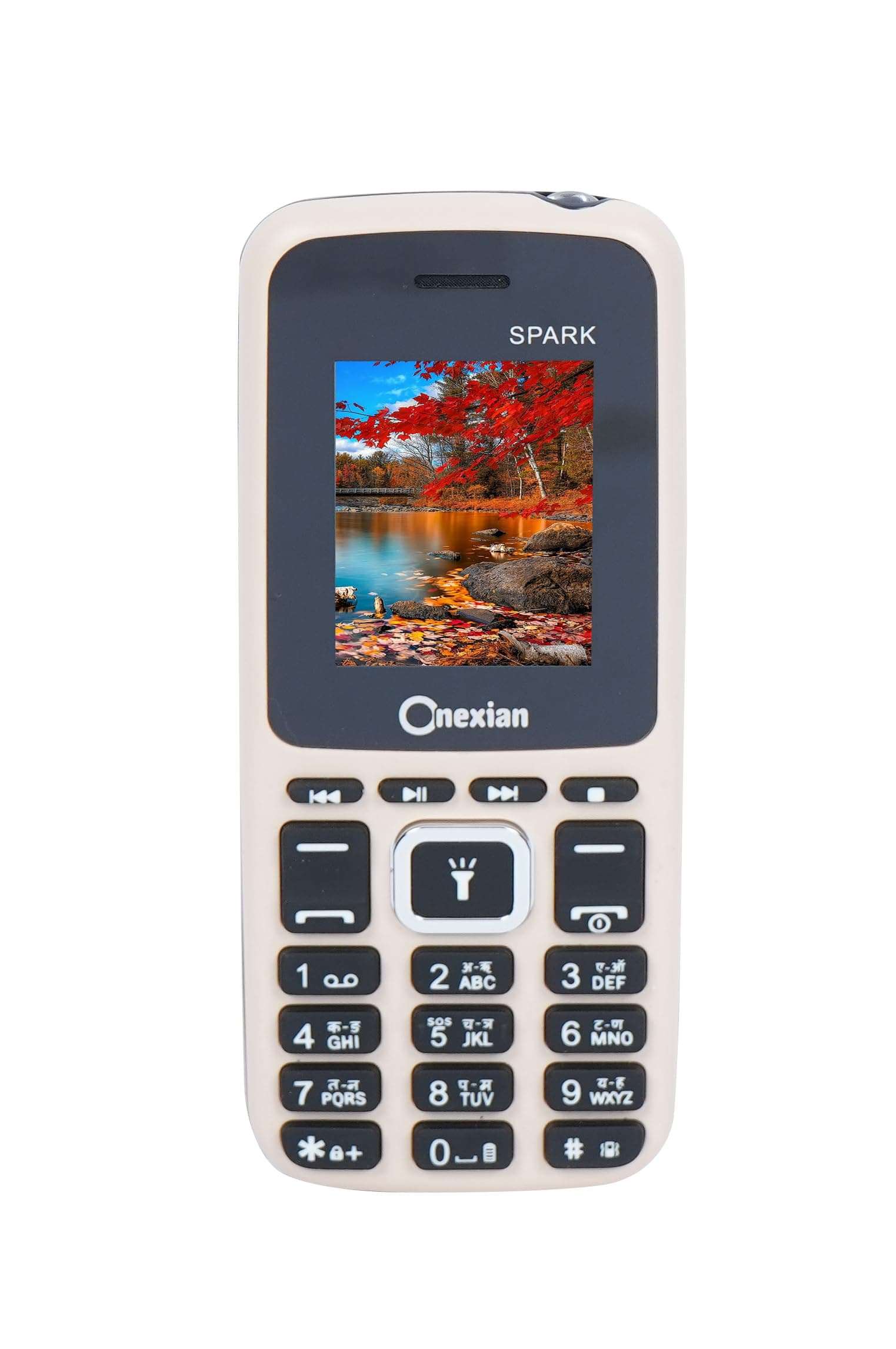 Onexian Spark 2160 Dual Sim |Keypad Mobile| with 1.8" Display | Voice Changer | Auto Call Recording | Long Lasting Battery | Wireless FM | Digital Camera | Feature Phone | Torch | Gold 1
