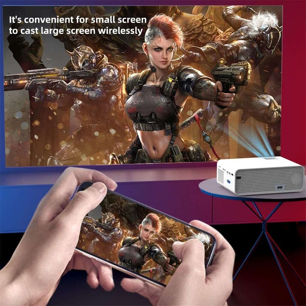 E460 LED Projector Mini Projector for Smartphone, Wireless or USB Mirror for iPhones Android Phone, WiFi Video Beamer (Color : C) (A ) 6