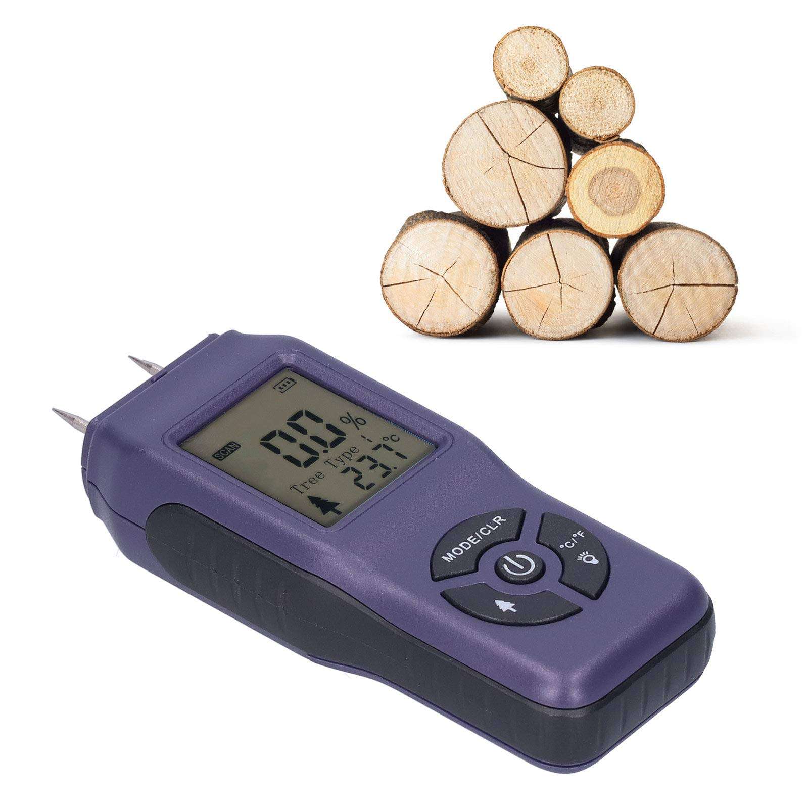 Wood Moisture Tester, Moisture Detector, Quickly Timber Moisture Meter, for Measure Wood Contractors(purple) 4