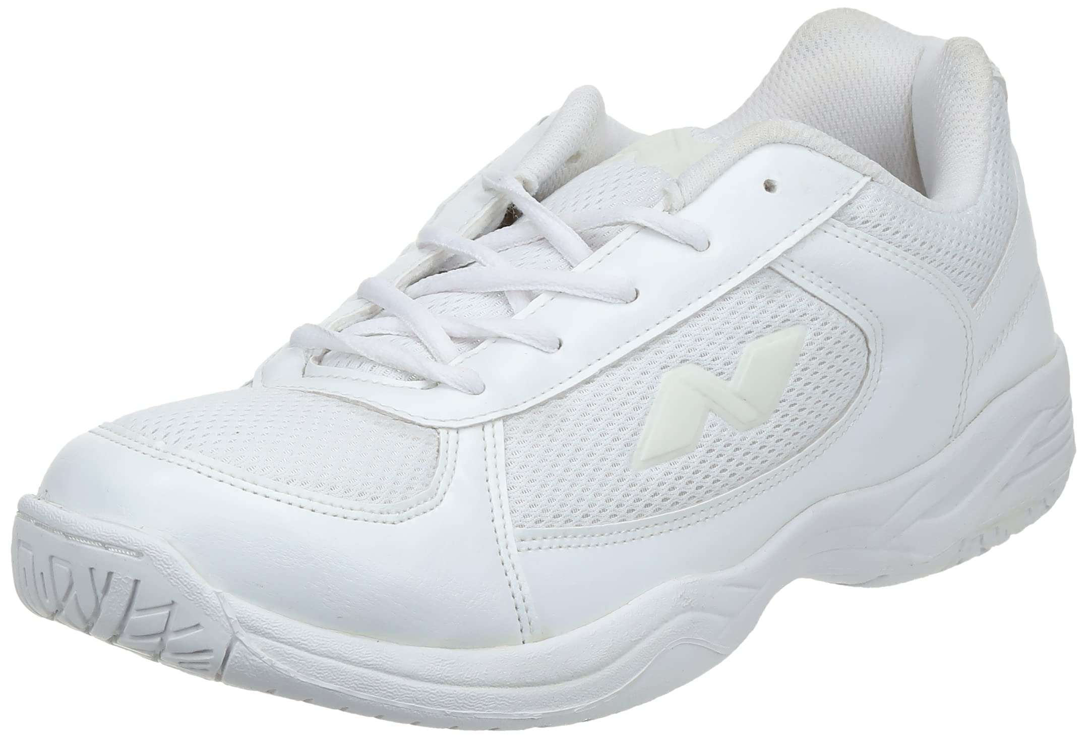 Nivia School Shoe for Kids/Durable/Anti-Skid/MESH with Superlight Lightweight Formal Shoe- SIZE-06 (White)