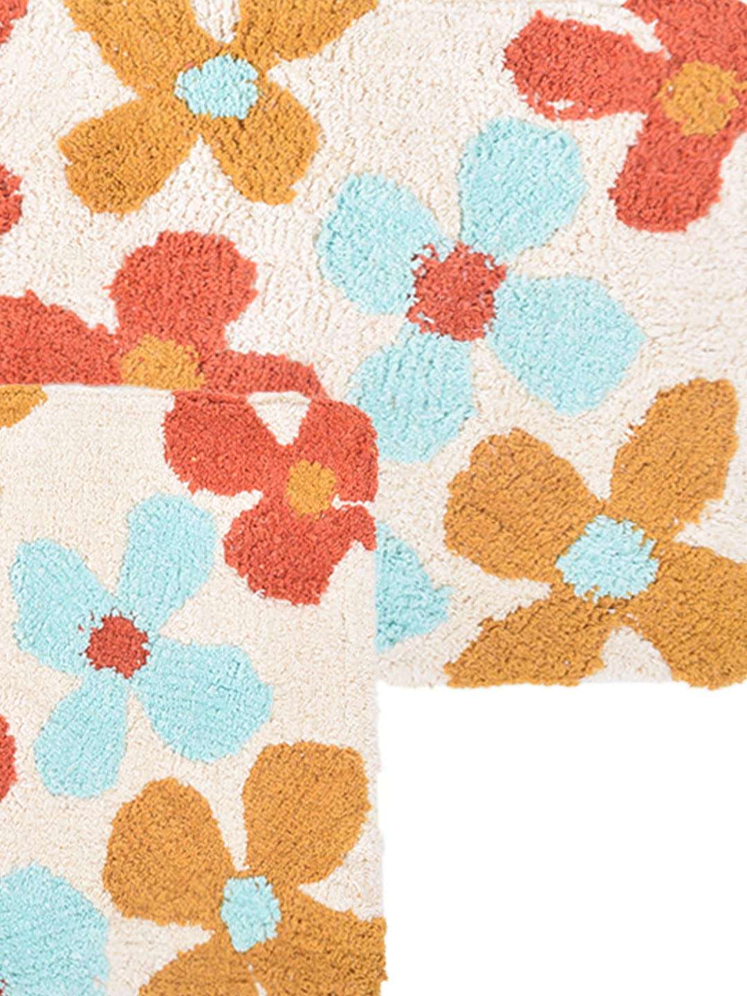 Blanc 9 Set of 2 Bathmats & Doormats |Non Slip Washable Cotton Mat| for Bathtub, Floor, Kitchen and Living Room (40x60cm & 40x60cm) 4