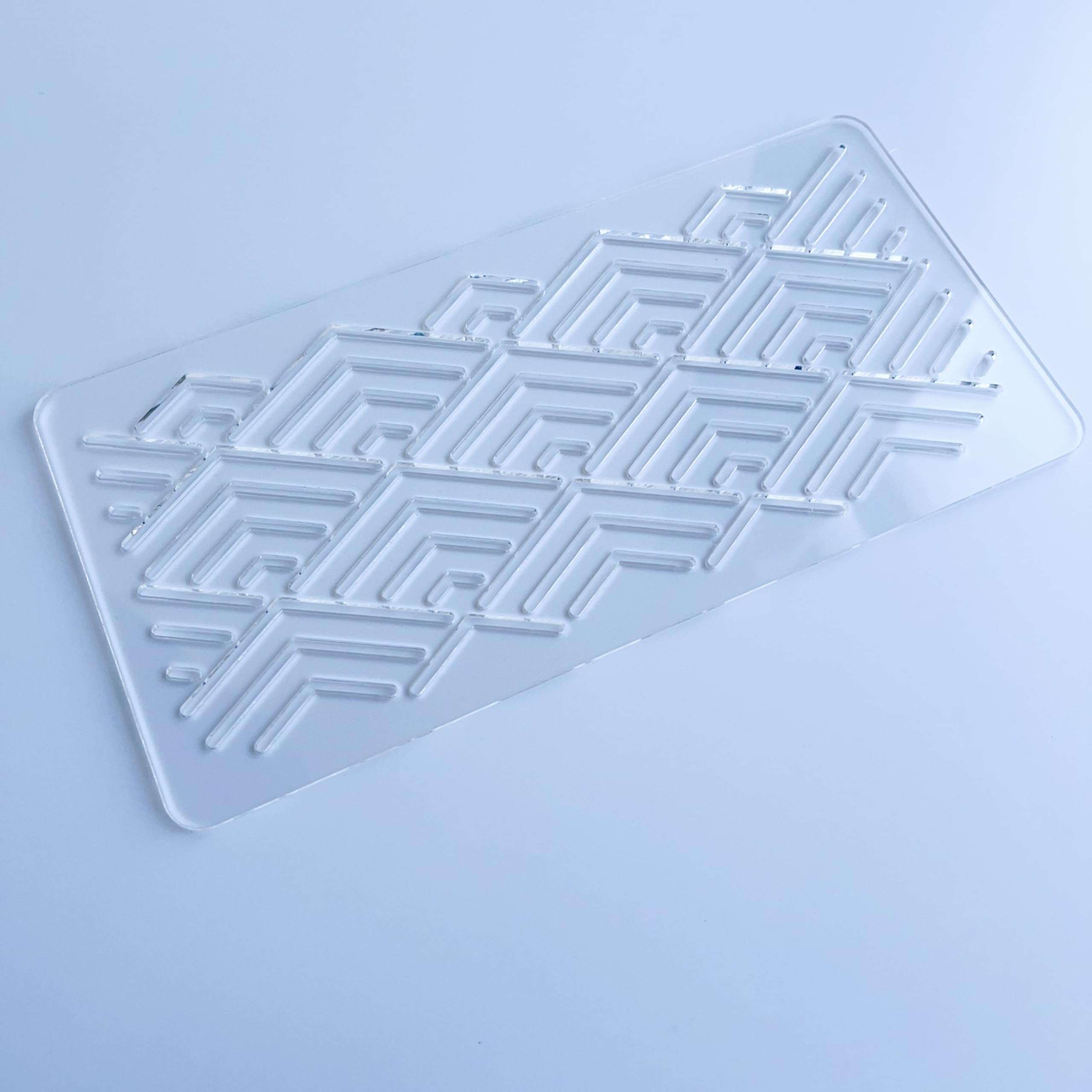 Clear Acrylic Sashiko Stencil, Embroidery Pattern Template, Quilting Stencil Tool (Pattern D) 6