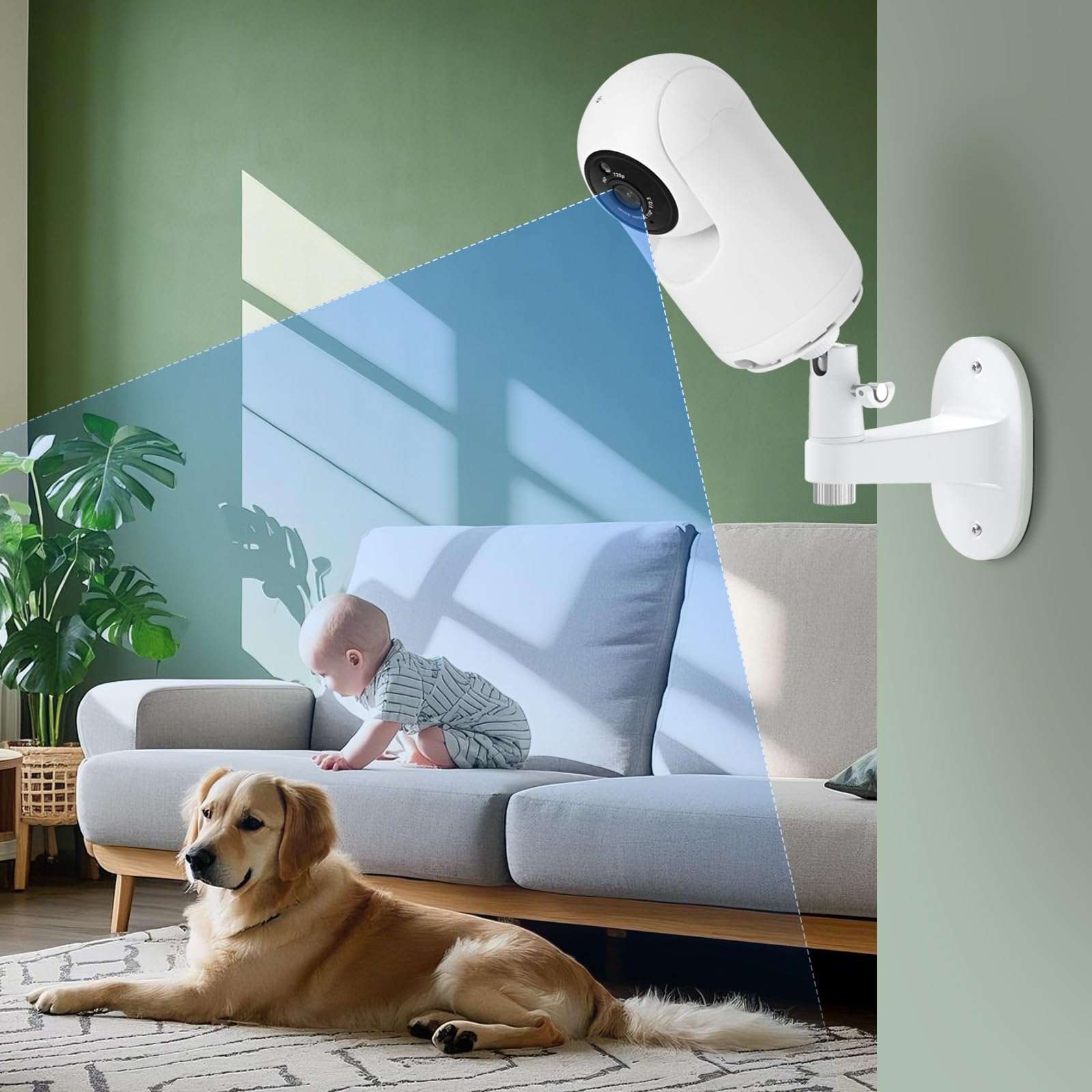 Adhesive Baby Monitor Wall Mount Compatible with VTech Advanced HQ Max, Ajustable Baby Monitor Stand Without Drilling and Wall Damage 6