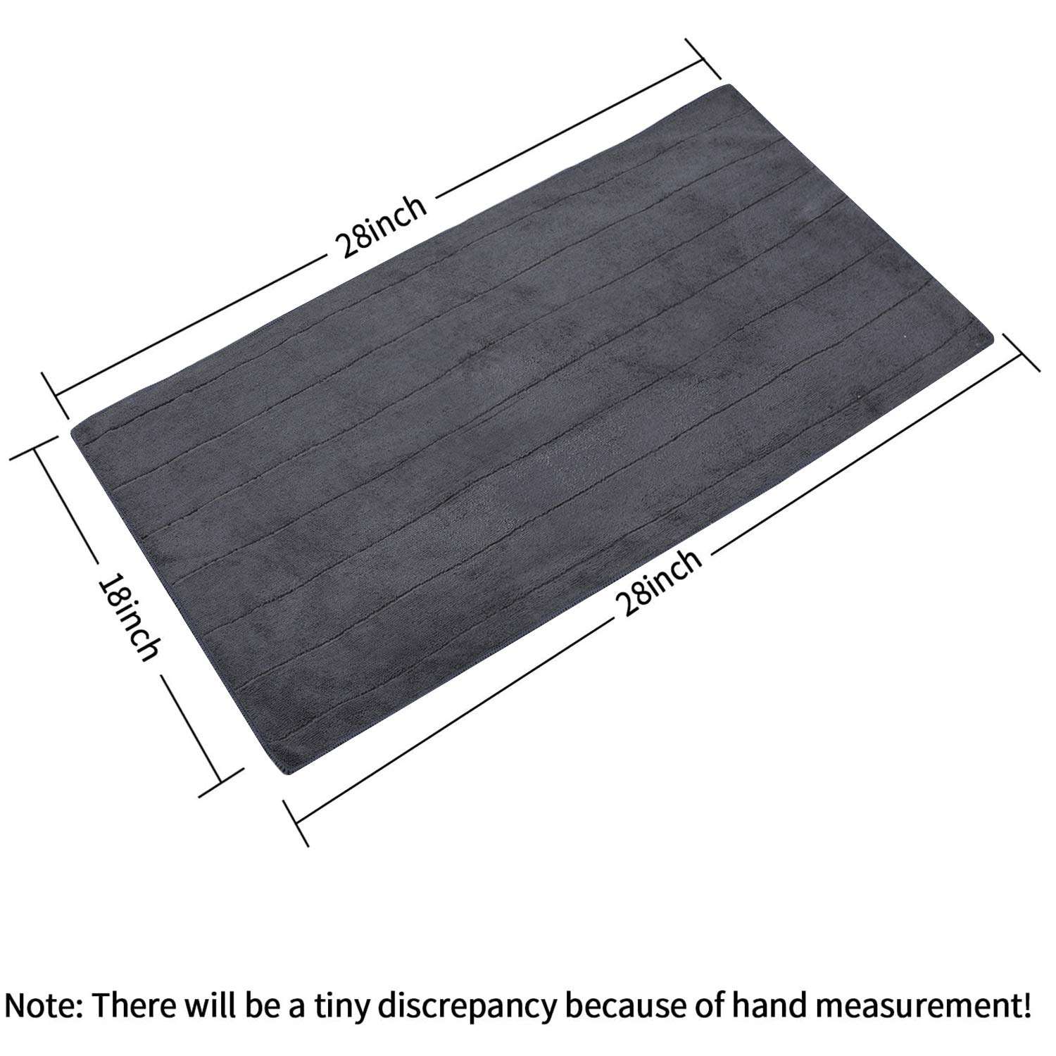 Homaxy Microfiber Kitchen Dish Towels, Ultra Soft and Super Absorbent Cleaning Towels, 18 x 28 Inch, 8 Pack (Stripe Designed), Dark Grey 6