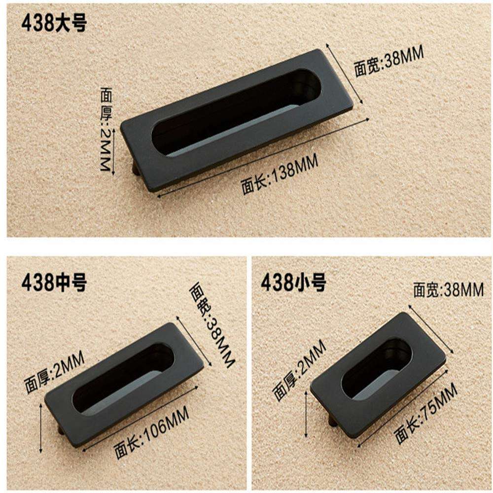 LLDKA Furniture Handles Oval Drawer Handles Stainless Steel Flush Sliding Door Handles 2PCS,L 5