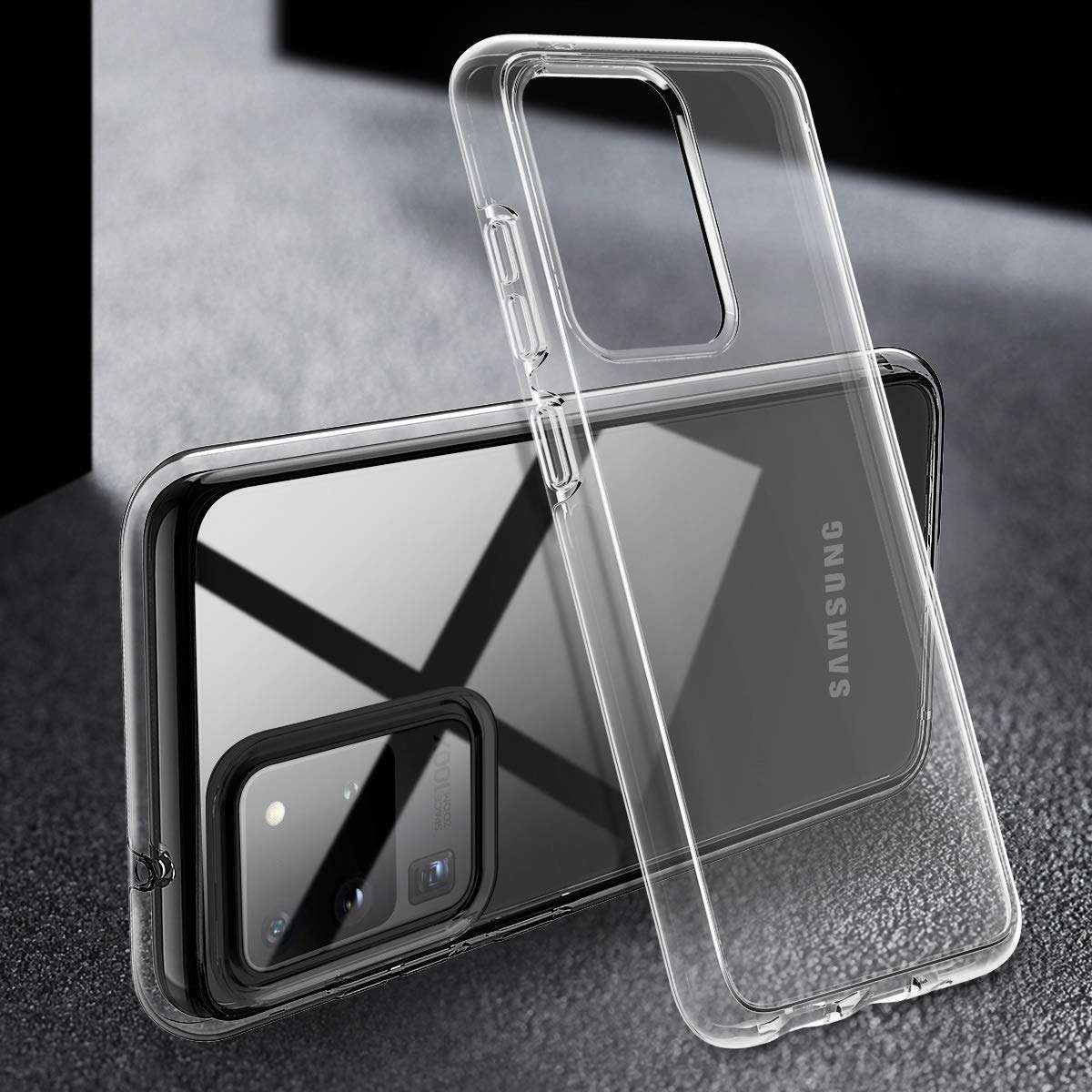 MATEPROX for Samsung Galaxy S20 Ultra Case Clear Thin Slim Crystal Transparent Cover Shockproof Bumper Case for Galaxy S20 Ultra 5G 6.9" 2020 Released(Clear) 2