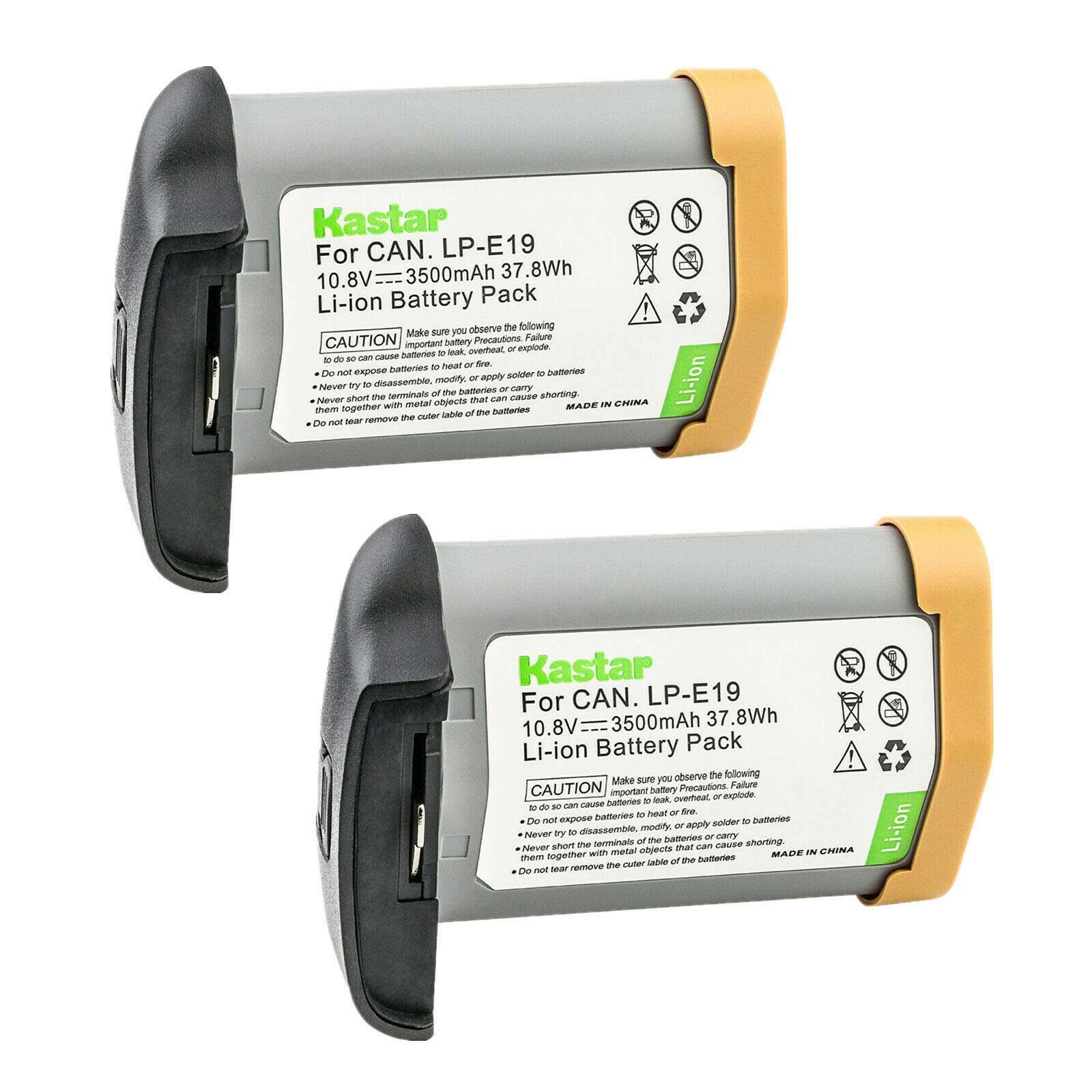 [Fully Decoded] Kastar 2-Pack LP-E19 Battery Compatible with Canon EOS-1D X Mark III, Mark 3, EOS 1D C, EOS 1D Mark III, Mark 3, EOS 1Ds Mark III, Mark 3, EOS 1D Mark IV, Mark 4, EOS 1D X Camera 1