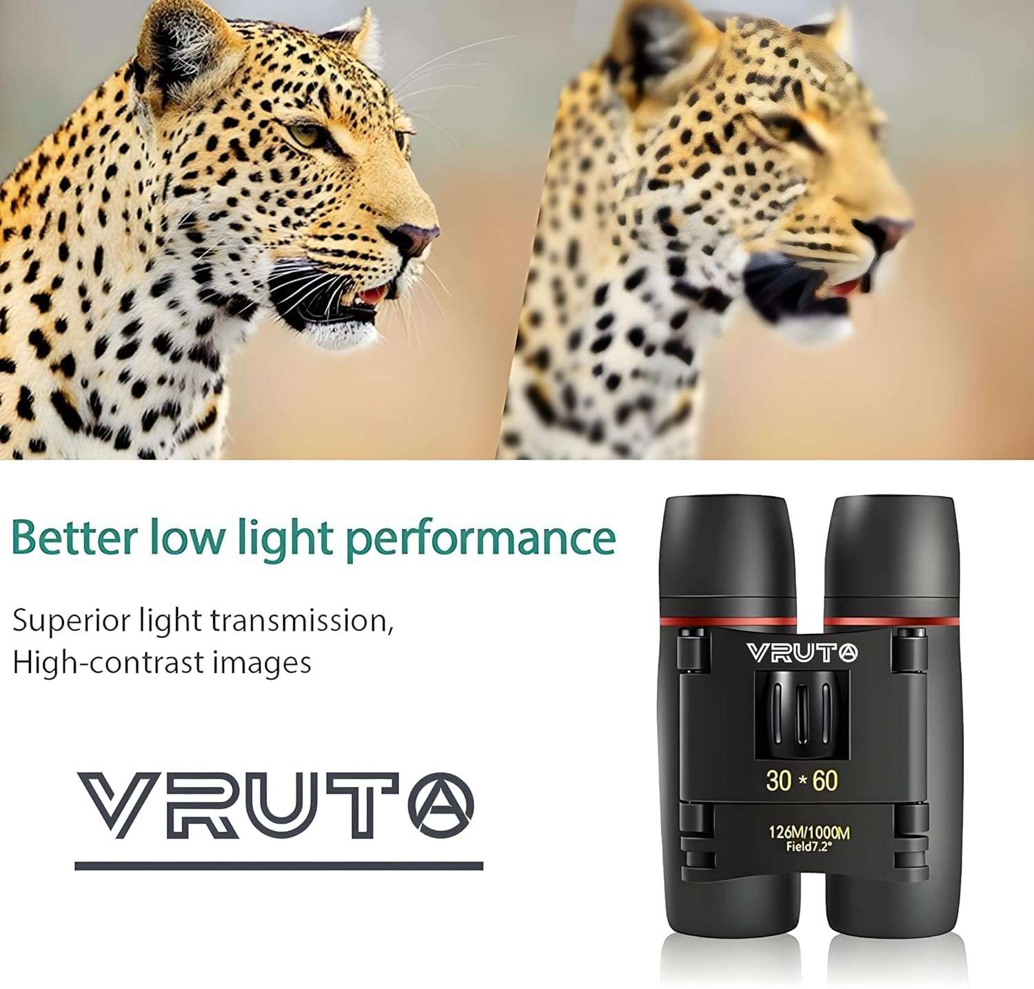 Baboies 30X60 Powerful Roof Prism Binocular Telescope Outdoor with Pouch Adults HD Professional Binoculars for Bird Watching Travel Stargazing Hunting Concerts Sports - Black (TELESCOP 30 * 60) 6