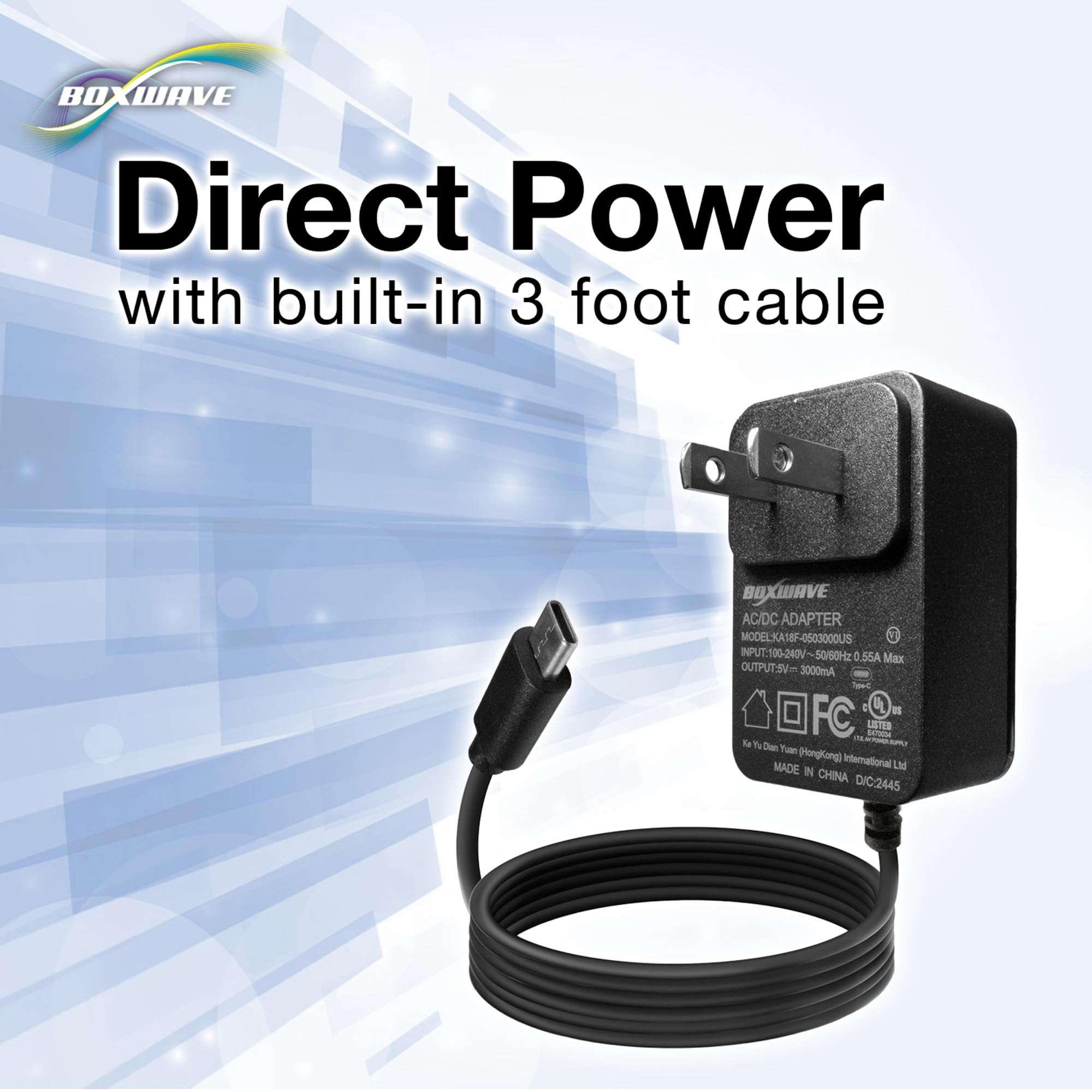 BoxWave Charger Compatible With Voice Caddie Swing Caddie SC300 - Wall Charger Direct (15W), Rapid Charge your device with built-in 3ft Cable 4