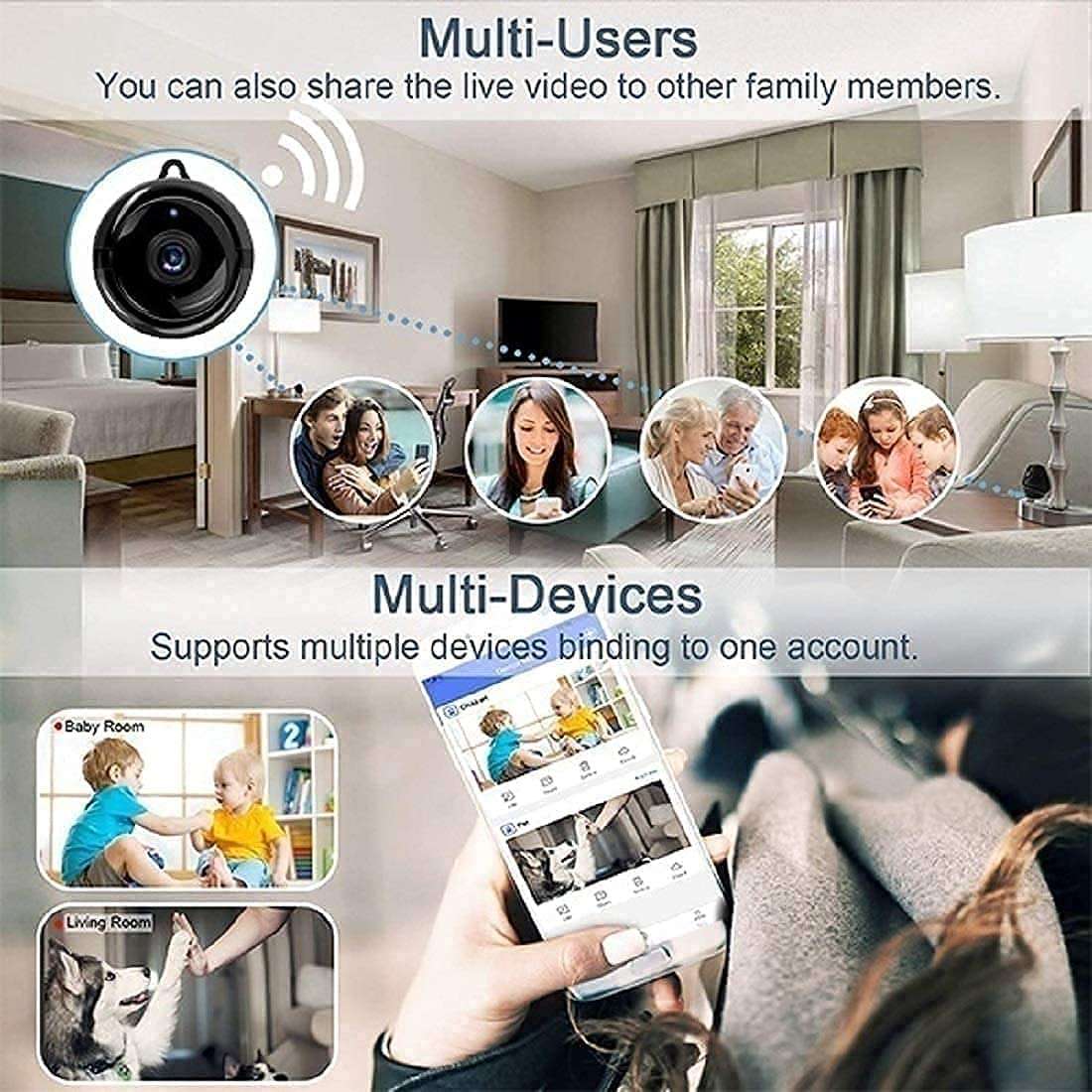 GARYVIZ Wireless Indoor Smart Home Security 1080p Hidden Camera 24x7 Continuous Recording with Motion Sensor & Auto Tracking Smart Motion Detection and Alarm, Mini Spy Camera (1) 5