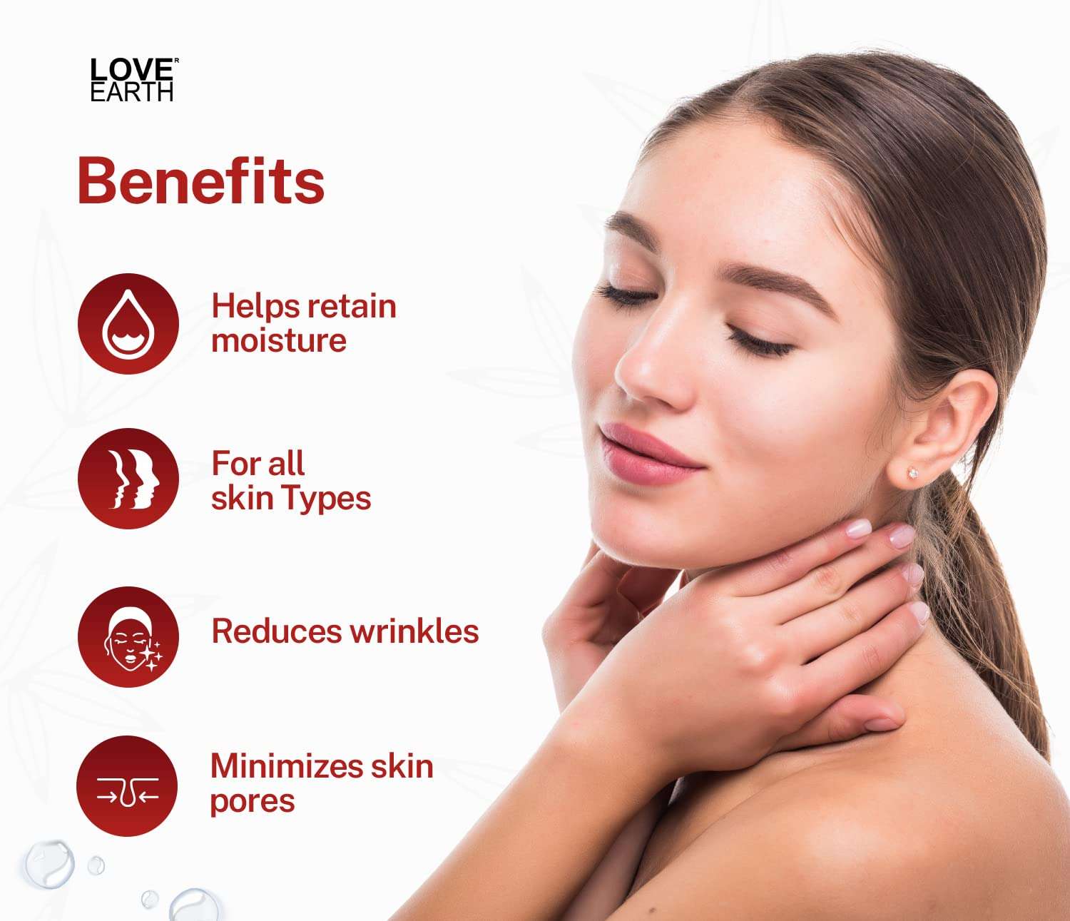 Love Earth Hyaluronic Acid Toner with Grape seed extract and Hyaluronic Acid for Wrinkle Free, Smooth and Glowing Skin 100ml 5