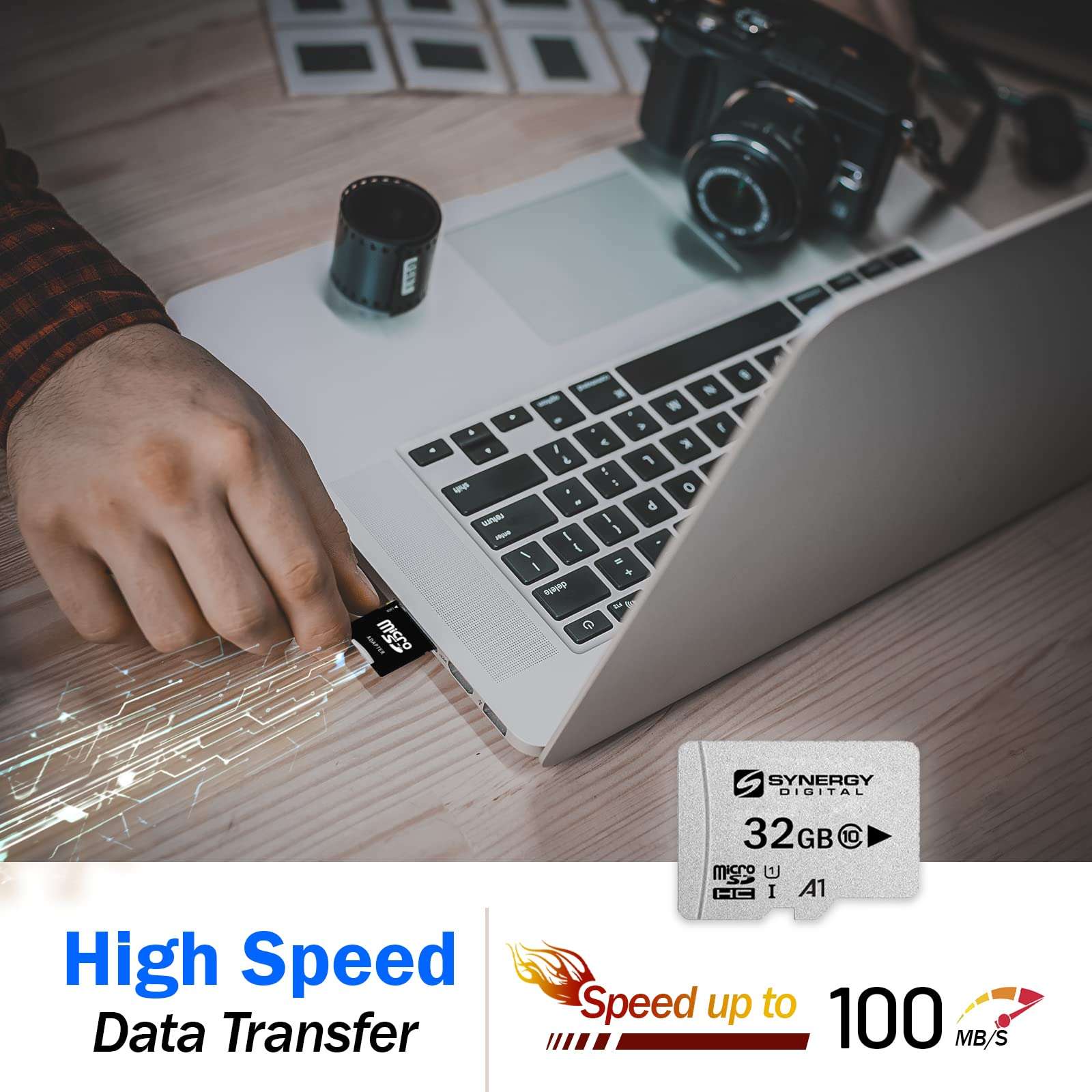 Synergy Digital 32GB Micro SDHC Secure Digital UHS-I Memory Card, Compatible with Samsung SM-T230NU Tablet - Class 10, U1, 100MB/s, 300 Series 4