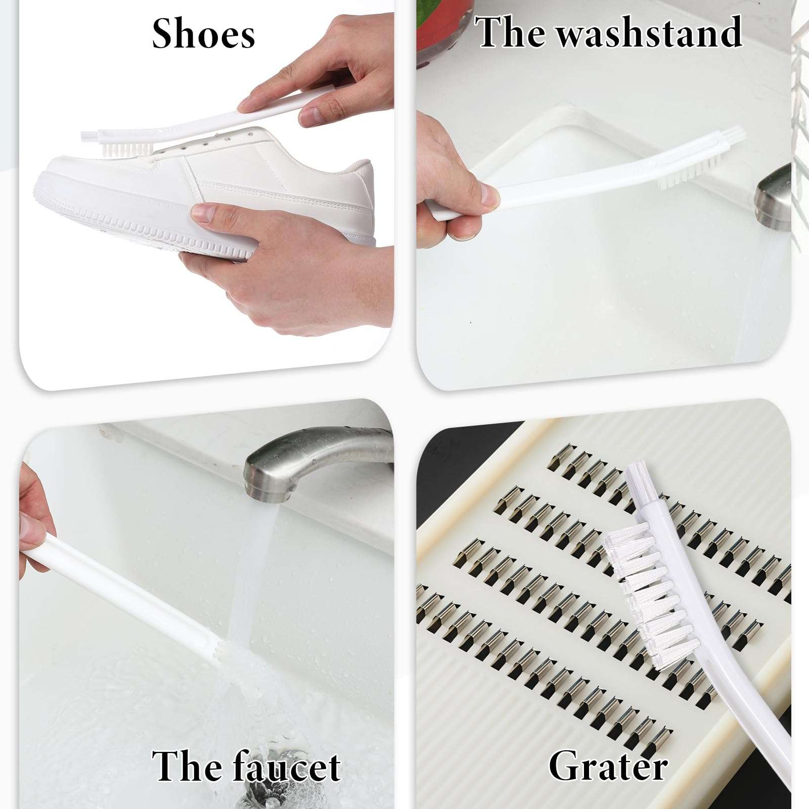 3Pcs Brush to Clean Juicer Machine Toaster Cleaning Brushes for Crevice Soy Milk Maker Small Scrub Brushes for Grater Seafood Blender Tile Grout Kitchen 5