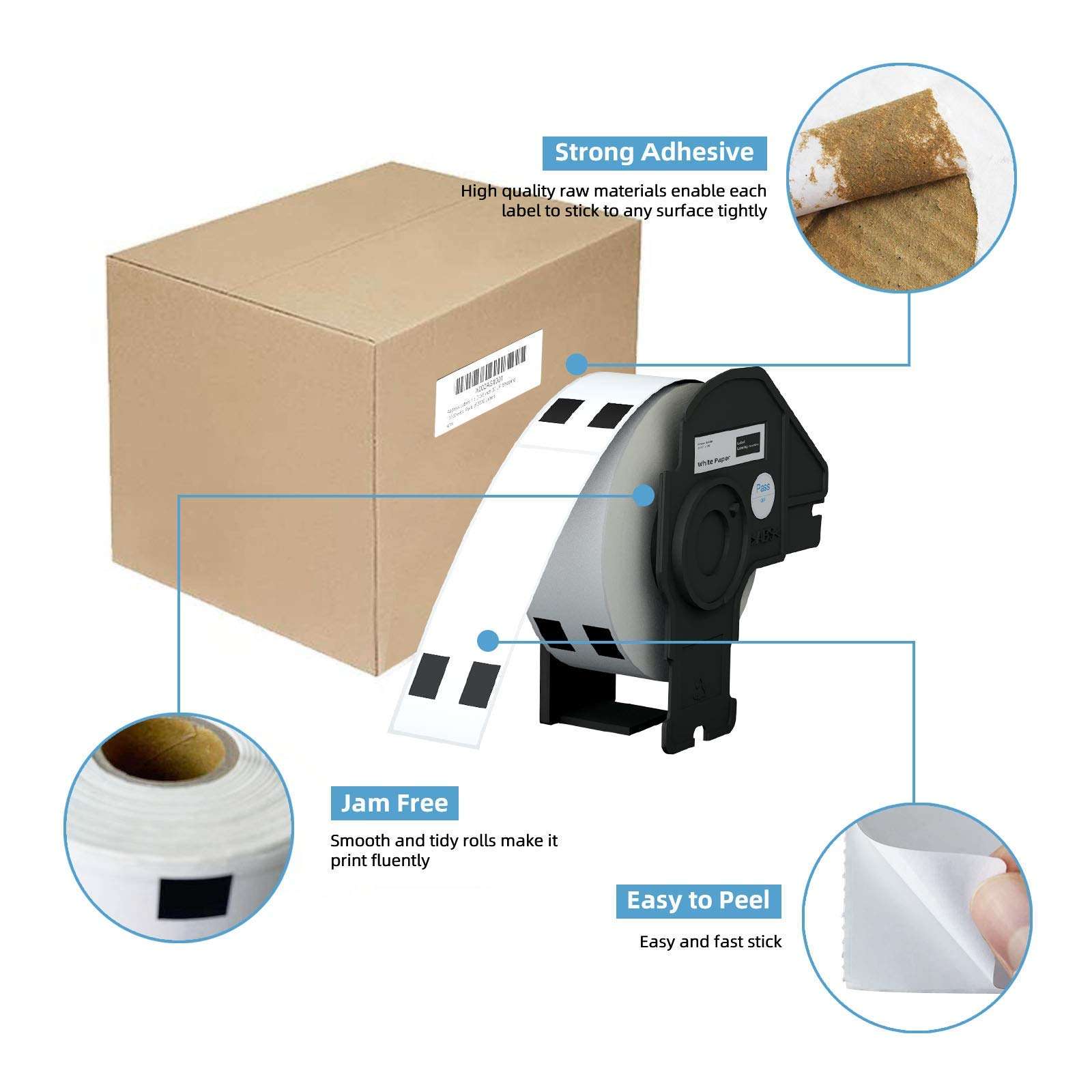 Labelebal Compatible 4" x 6"(101mm x 152mm) Direct Thermal Labels Replacement for DK-1241 Shipping Mailing Postage Address Compatible for Brother QL Printer (4 Rolls, 200 Labels/Roll)… 3