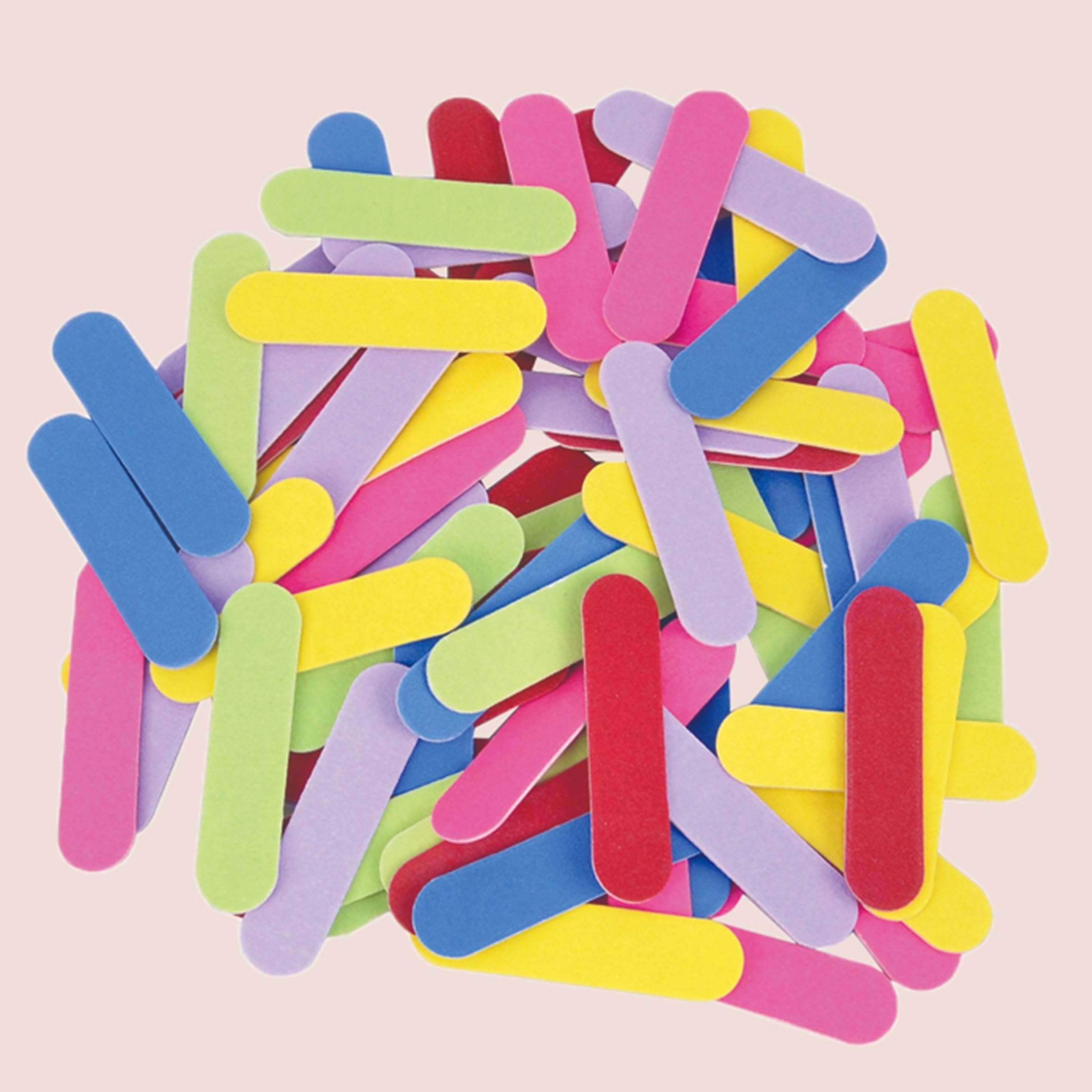 Trendy Look Emery Boards Nail Files (Multi colour) | Manicure Pedicure Nail Filer Tool | Curved Fingernail files 100 Pcs