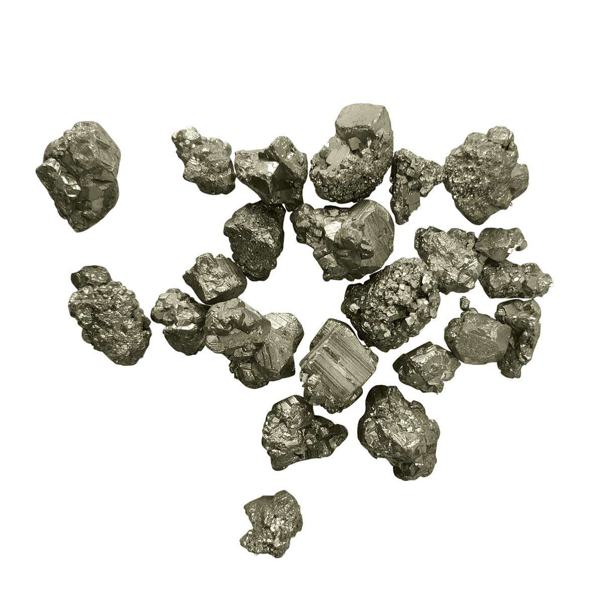 Shubhanjali Pyrite Cluster,Golden Pyrite 20-30 Gm Approx,Raw Pyrite Cluster Stone for Wealth, Attracts Business,Standard-Golden,1 Piece 6