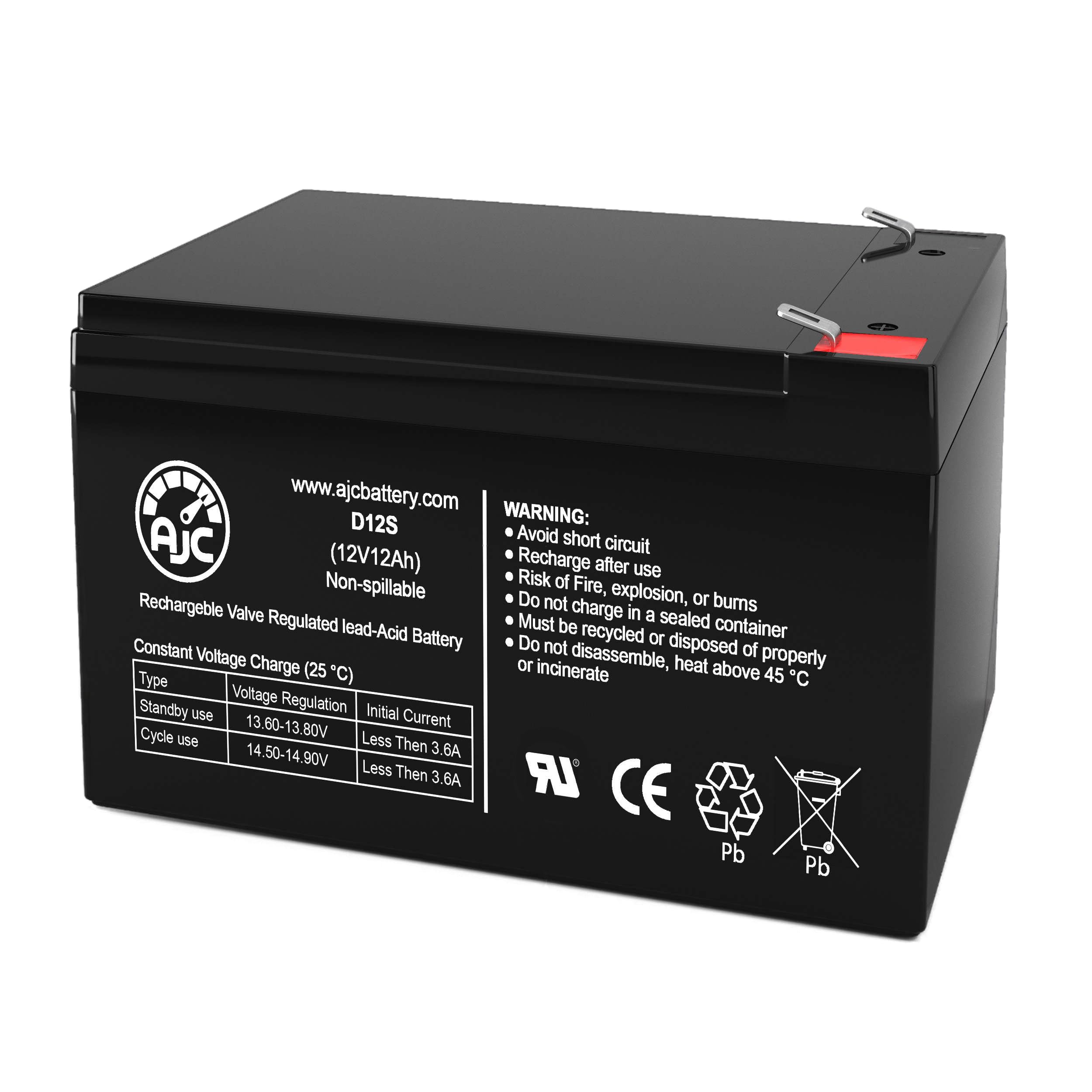 AJC Battery Compatible with Star II ES06 12V 12Ah Electric Scooter Battery 1