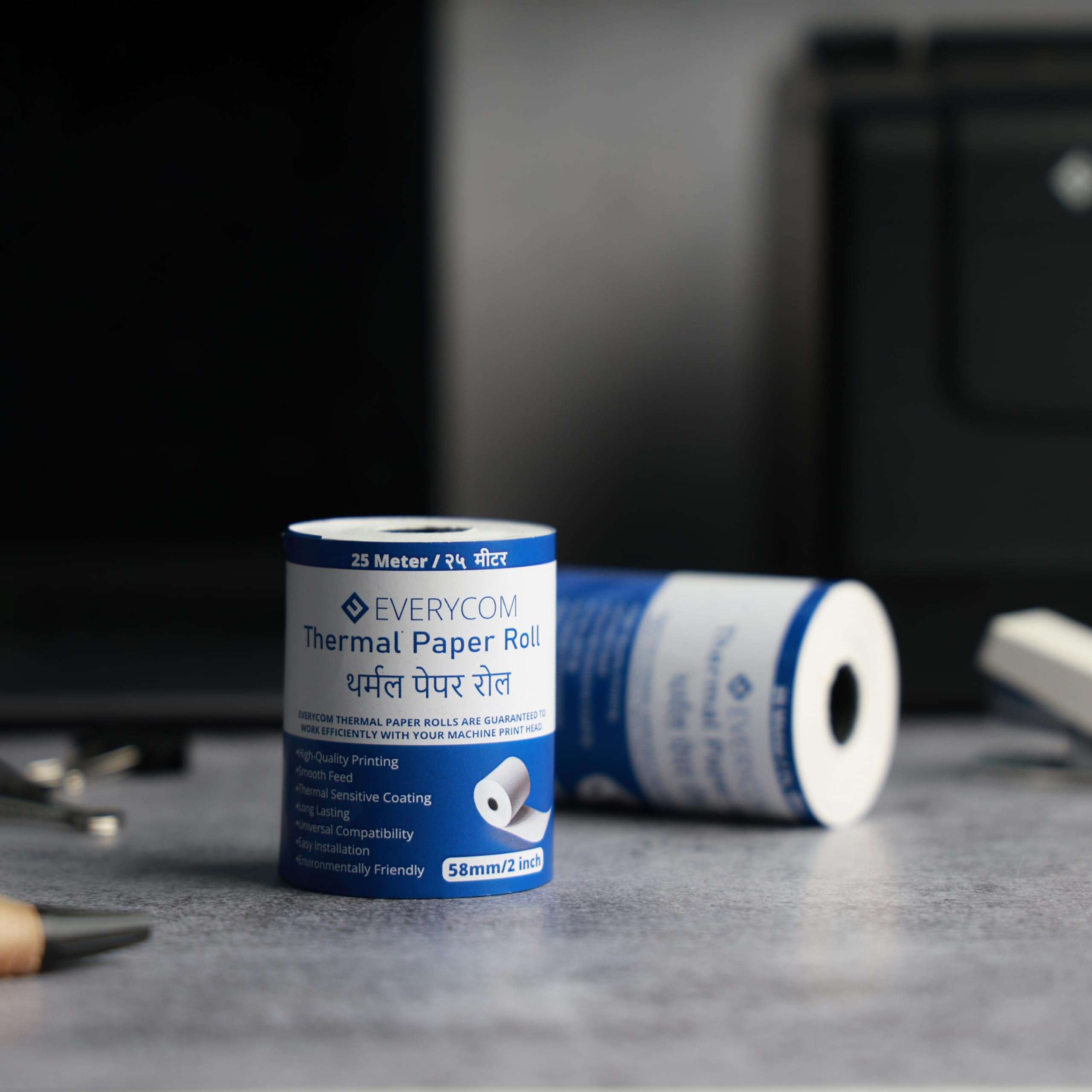 Everycom Thermal Receipt Paper Roll - 58mm(2 inch) x 25 Meter - Pack of 10 Rolls 4