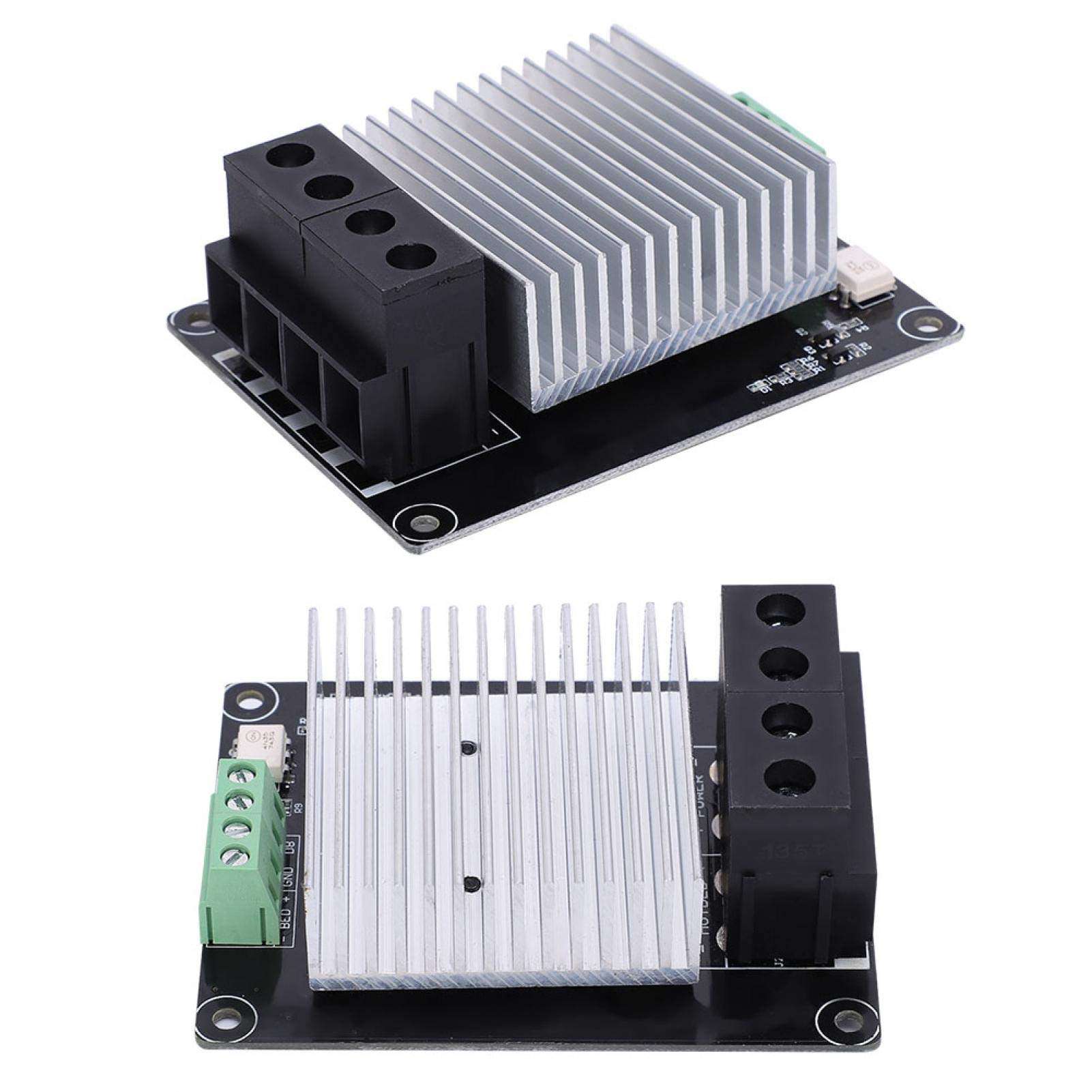 Heat Bed Power Module 3D Printer Heating Controller High Current Load with Heat Sink for 3D Printer Hot Bed 3D Printer Accessories 3