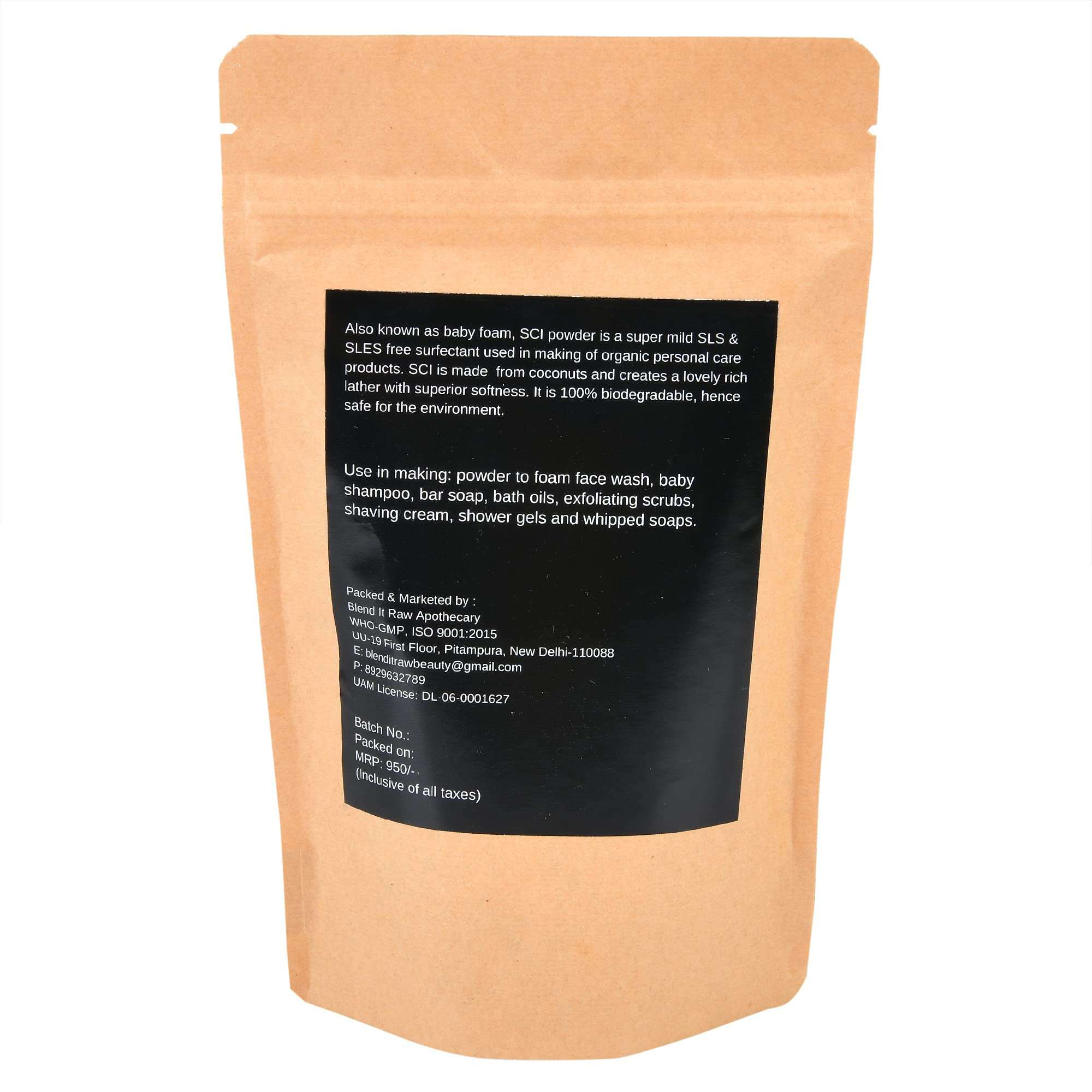 Blend It Raw Apothecary Sodium Cocyl Isethionate Powder (fine SCI powder), 500g for Cosmetic Formulations 4