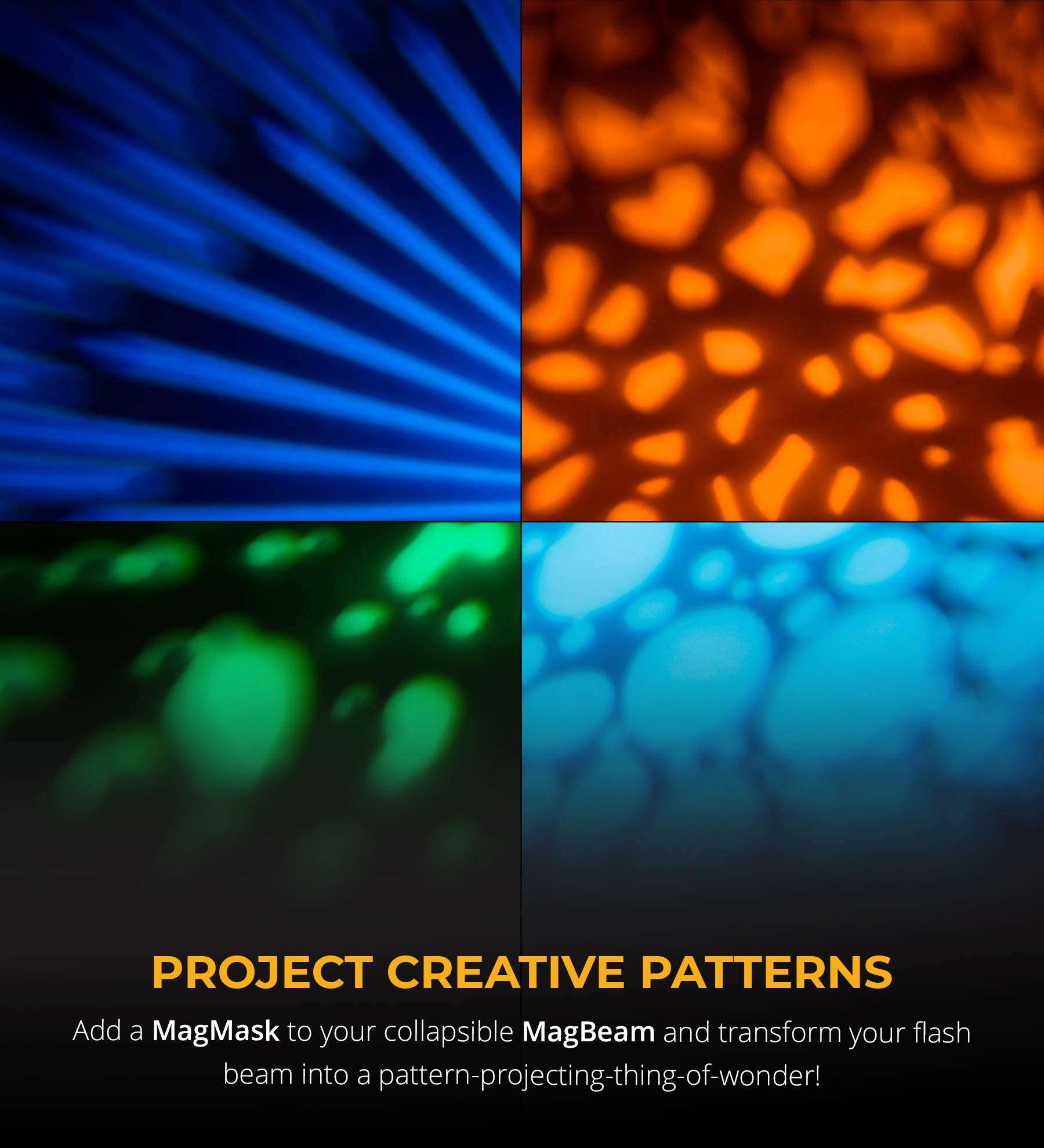 MagMod MagMask Pattern 2 Set for MagBeam Flash Modifier (Scatter, Flare, Bubble, Blossom) 2