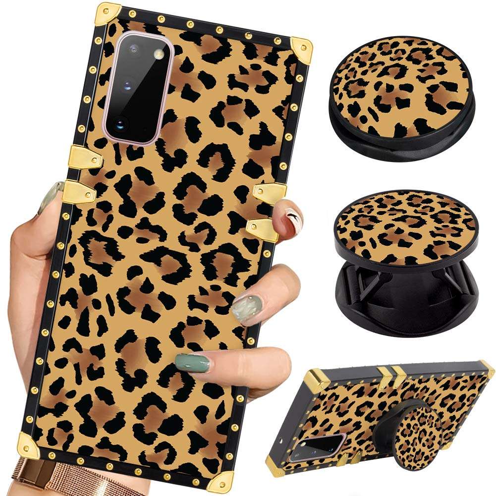 BITOBE Designed for iPhone Square Edges Case with Phone Ring Stand Grip Holder Soft TPU Slim Phone Cover 1