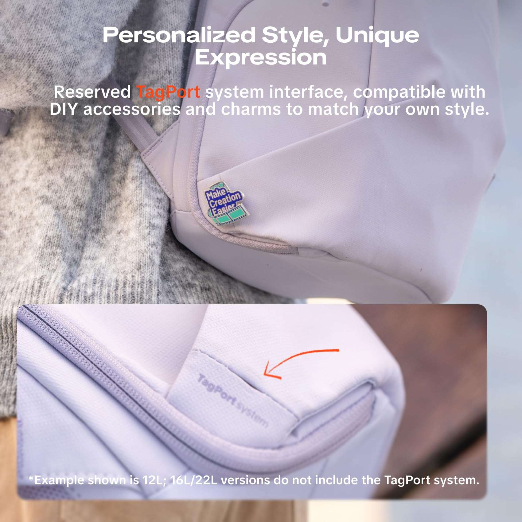 PGYTECH OneGo Lite 12L Camera Backpack Minimalist Lightweight Camera Bag for DSLR/Mirrorless Sony/Canon/Fujifilm Cameras, Water-Resistant Daypack, Tripod Mount Travel & Weekend Photography (Cream) 5