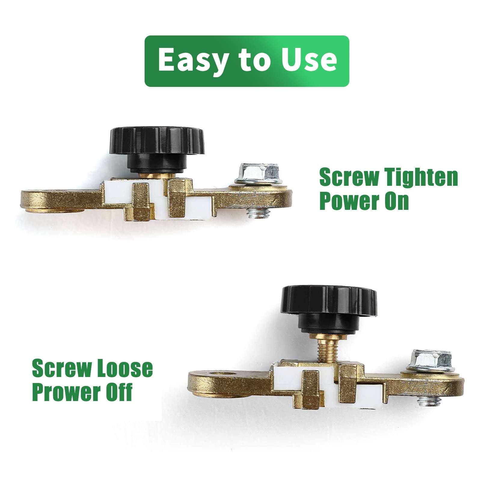 Spurtar Side Post Battery Disconnect, Battery kill switch, Battery shut off switch, Terminal Quick Disconnect Isolator, Automotive Replacement Battery Switches For Car Boat Yacht RV Camper Truck 5