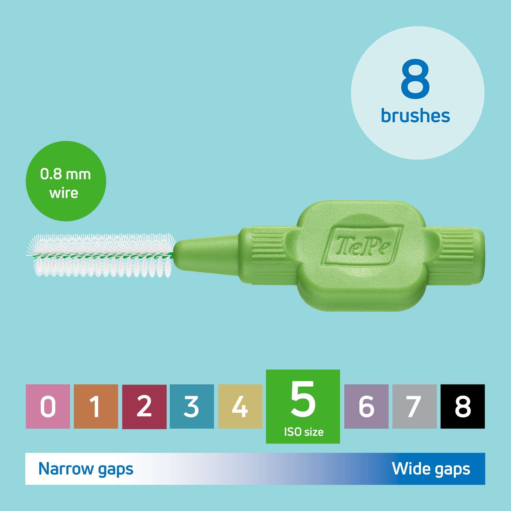 TePe Original Interdental Brushes, Blue (0.6 mm), 8 by TePe 2