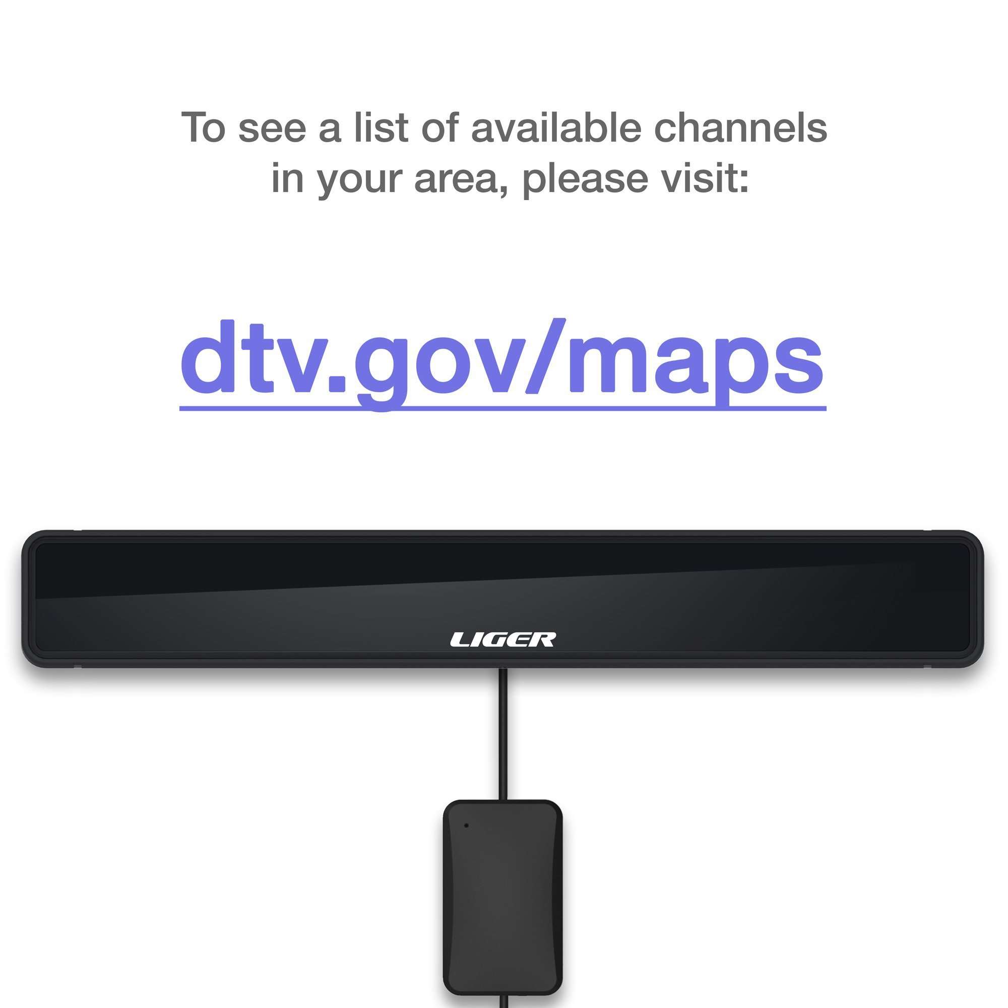 Amplified HDTV Antenna - 50 Miles Range, Liger SRIA-50 Ultra-Thin HDTV Antenna with Built In Amplifier Signal Booster with Built-In Stand for the Highest Performance and the Longest Reception Range 6