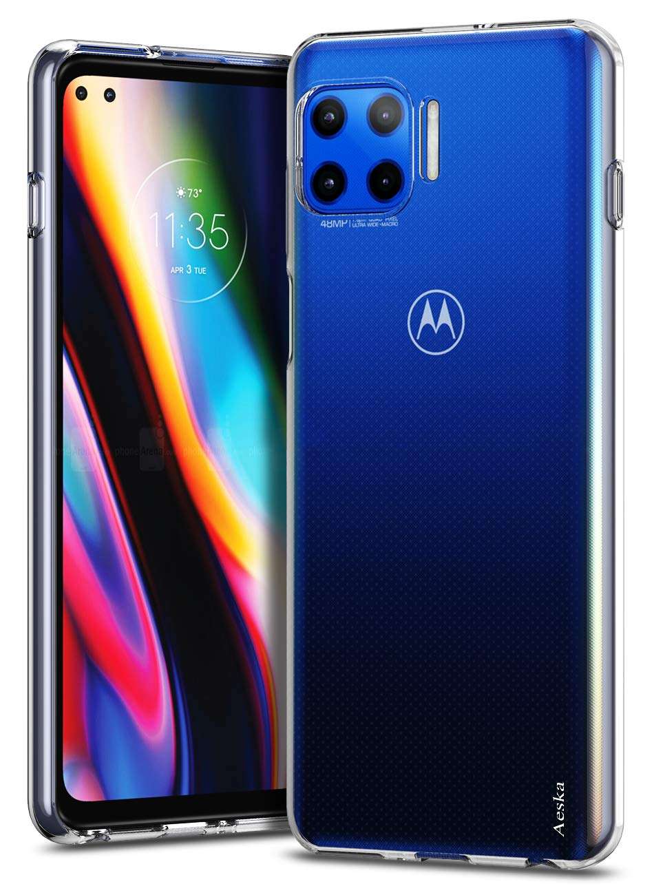 Clear for Moto One 5G Case,Moto G 5G Plus Case,Aeska Ultra [Slim Thin] Flexible Clear TPU [Scratch-Resistant] Gel Rubber Soft Skin Silicone Protective Case Cover for Moto One 5G/Moto G 5G Plus(Clear) 2