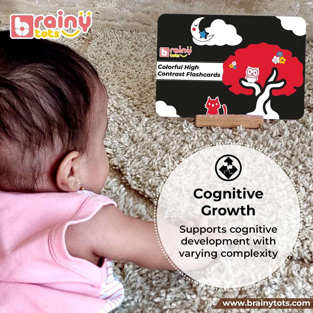 Brainytots Stable Flashcard Stands Set of 3 | Montessori Learning Tool | Enhances Visual & Cognitive Development | Anti-Topple Design | Easy-Swap Flashcard Holder | Natural Wood Display 3