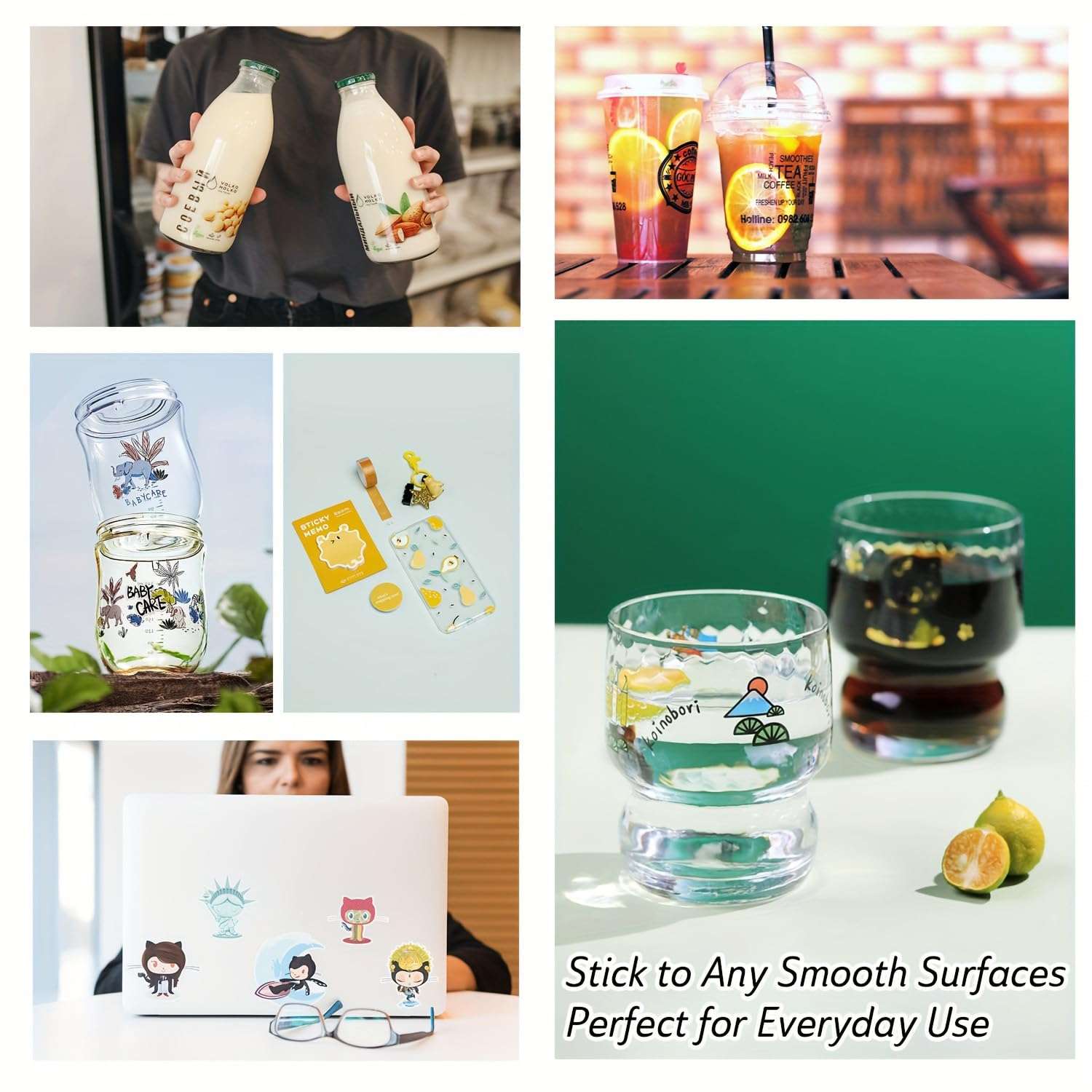 Koala Printable Clear Sticker Paper - ONLY for LASER Printer - 8.5x11 Inch 20 Sheets Full Sheet 100% Transparent Label Paper for DIY Personalized Decals, Labels 6