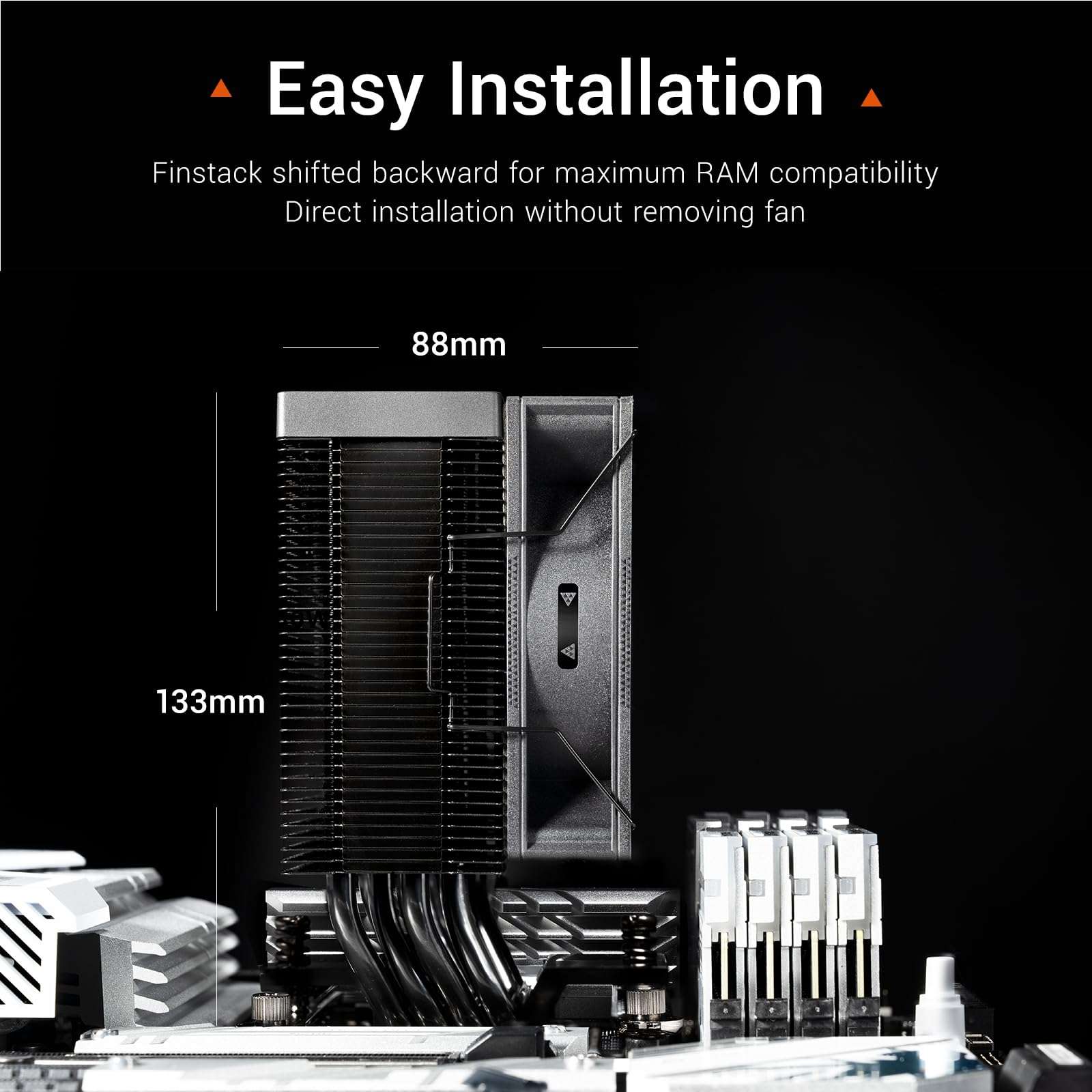 PCCOOLER CPS R400 Air CPU Cooler, Next-Gen 4 Heatpipes Air Cooler, PWM 2200RPM 92mm Fan, 180W TDP CPU Air Cooler,for AMD AM4/AM5/Intel LGA 115X/1200/1700/18XX Black 6